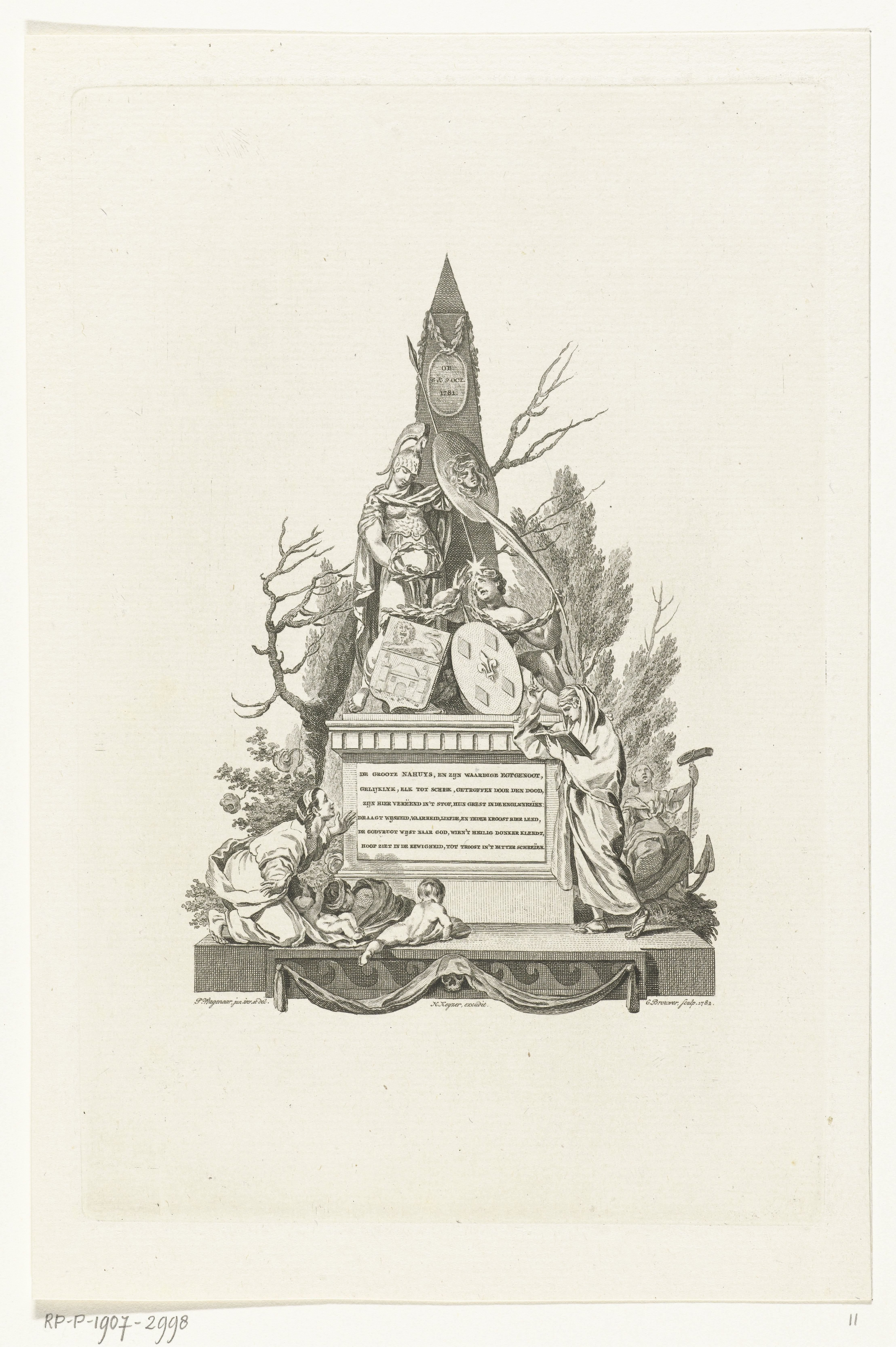 Allegorisch gedenkteken voor Gerard Johan Nahuys en zijn echtgenote Catharina Walburg van Mansvelt