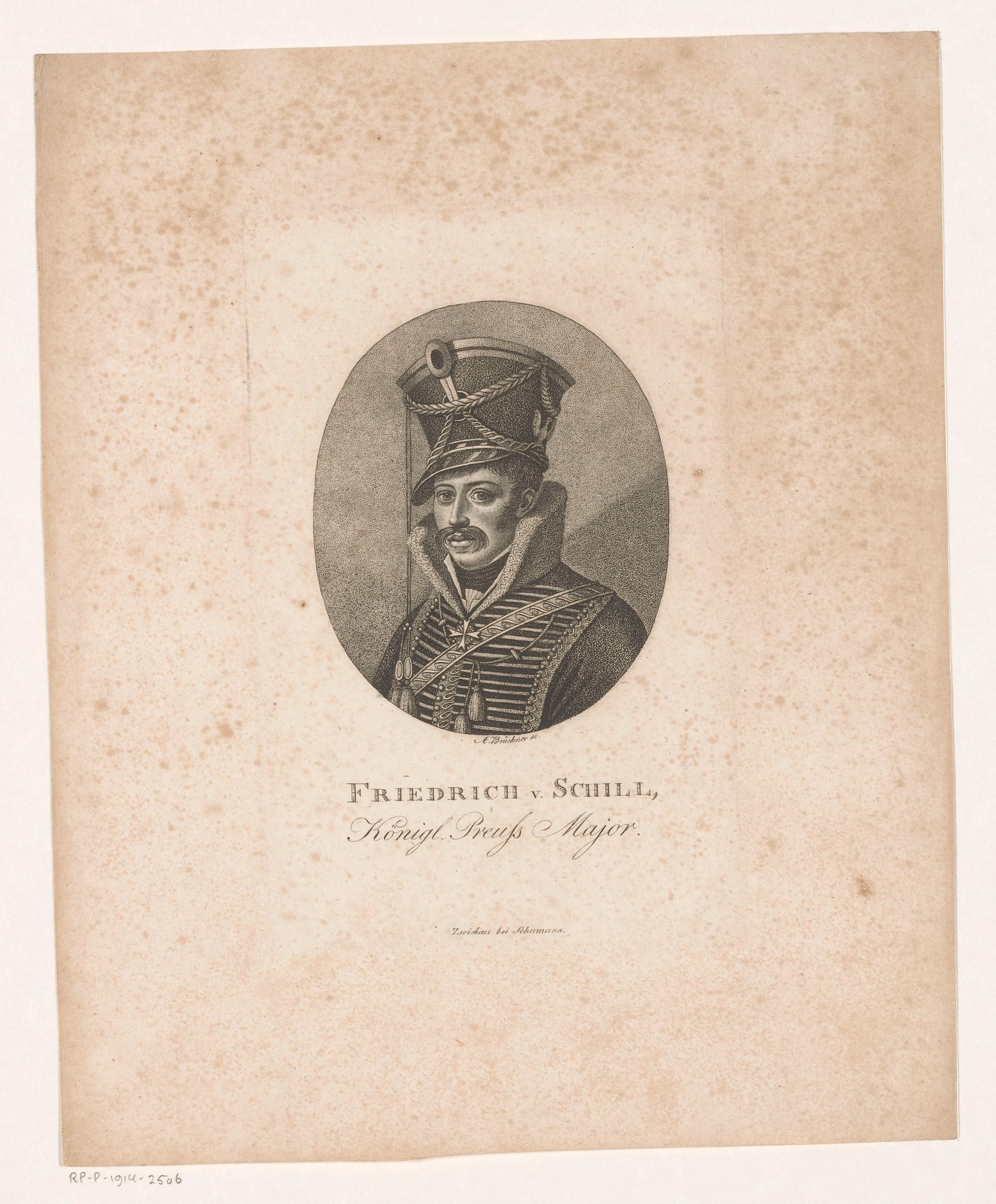 Portret van Ferdinand von Schill