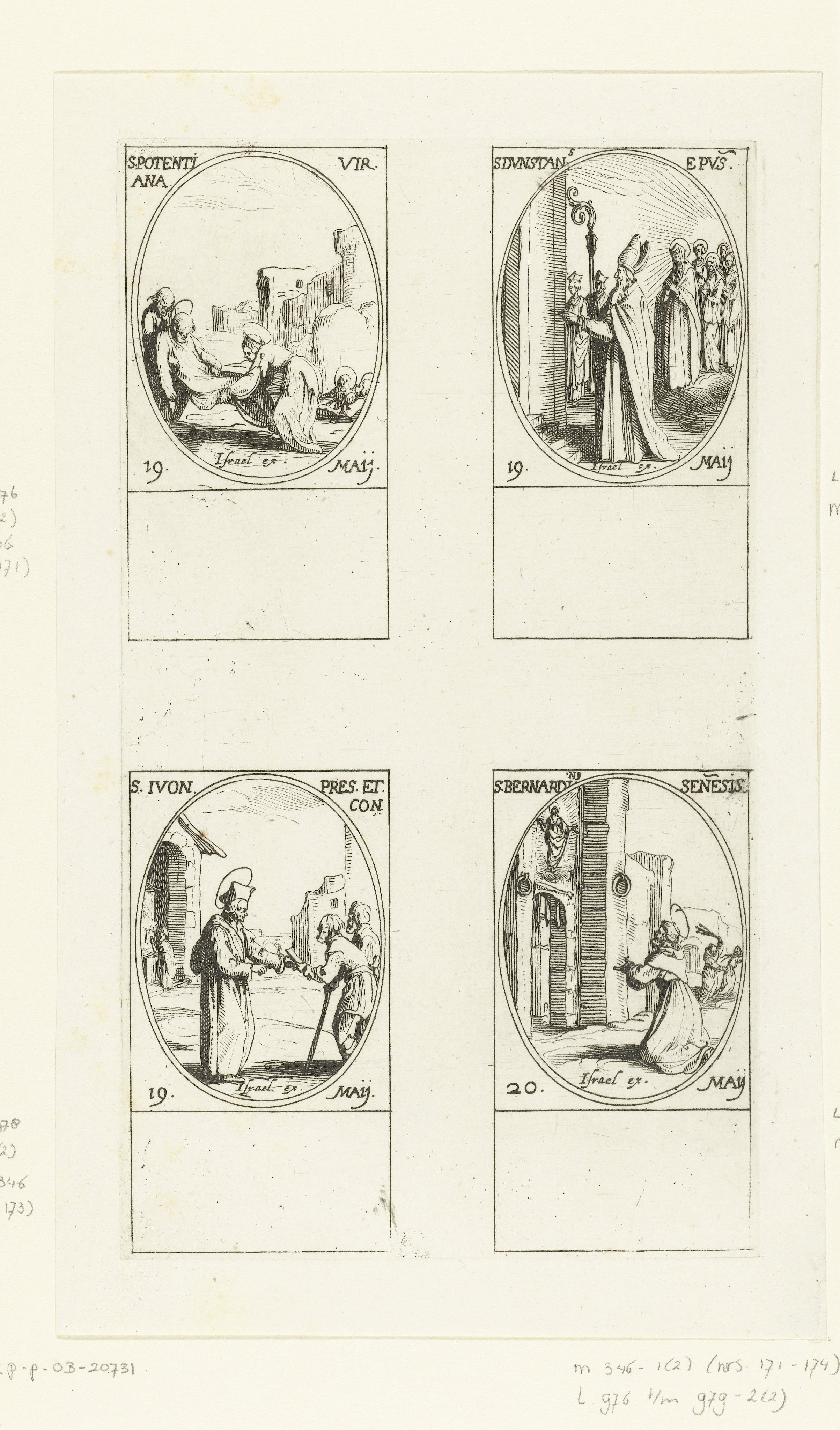 Heilige Pudentiana van Rome, Heilige Dunstan van Canterbury, Heilige Ivo Hélory van Kermartin, Heilige Bernardinus van Siena (19-20 mei)