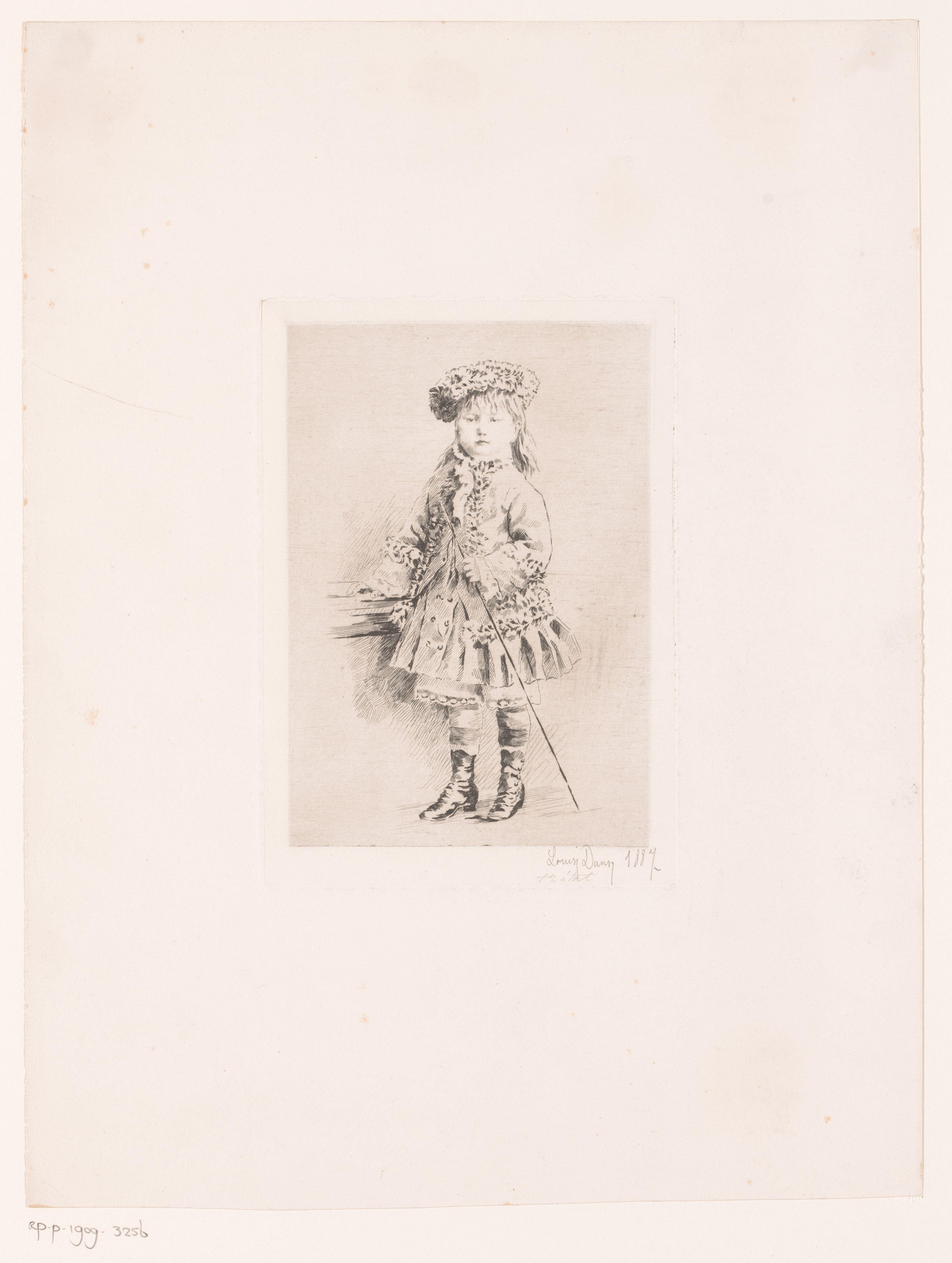 Portret van een onbekend jong meisje, mogelijk P. van Eersel