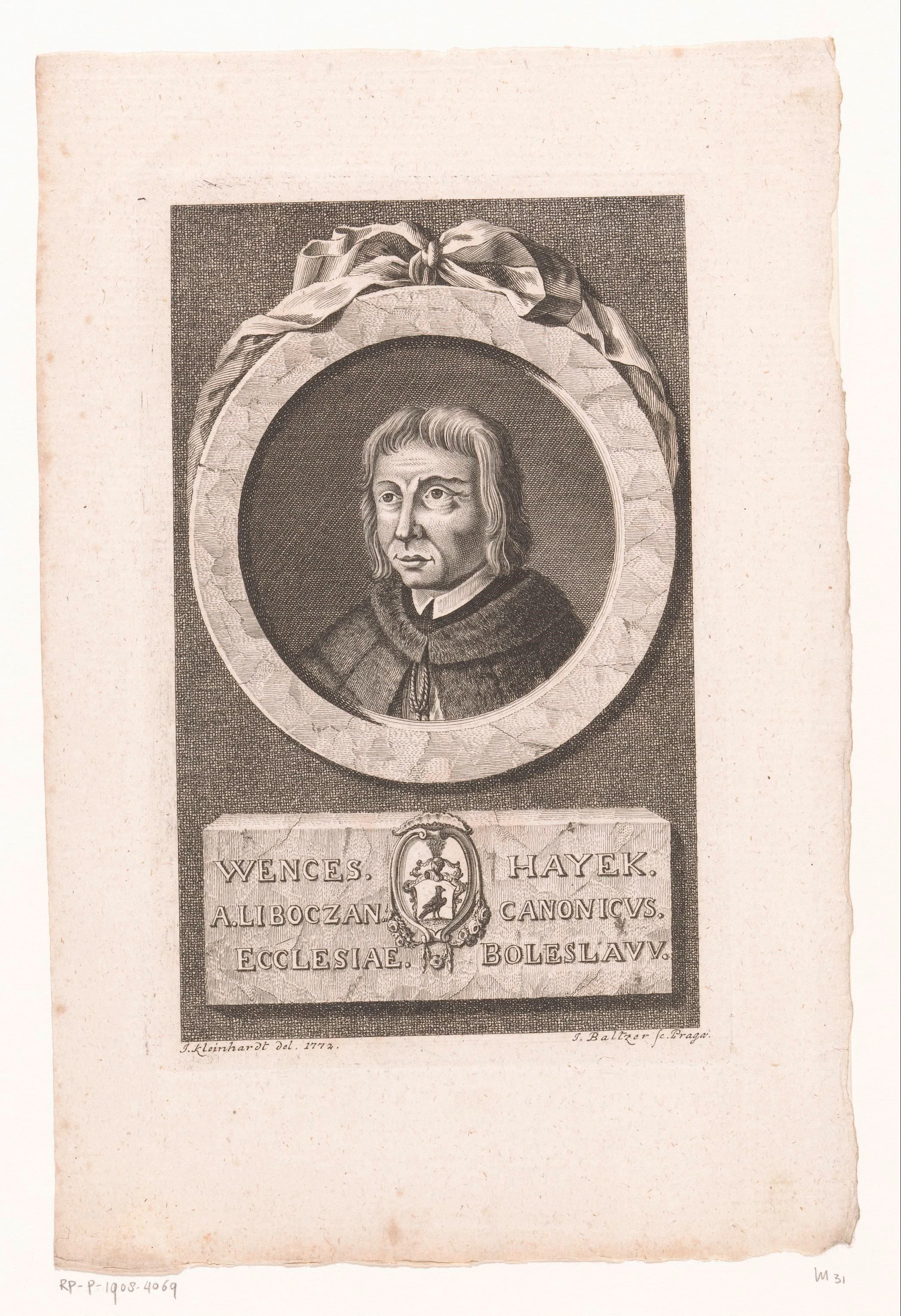 Portret van Václav Hájek z Libočan