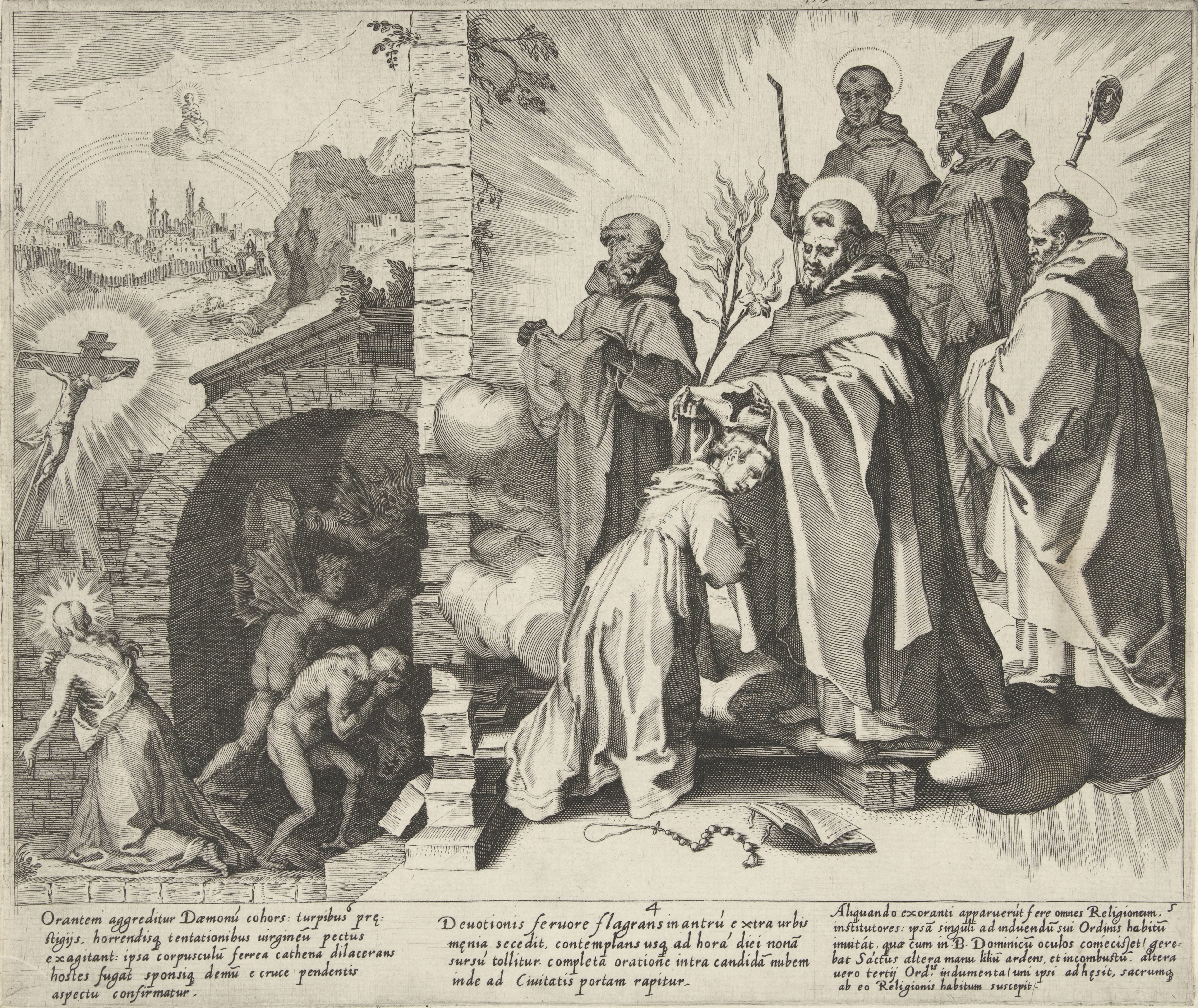 Catharina biddend / Visioen van Catharina / Catharina wordt dominicanes