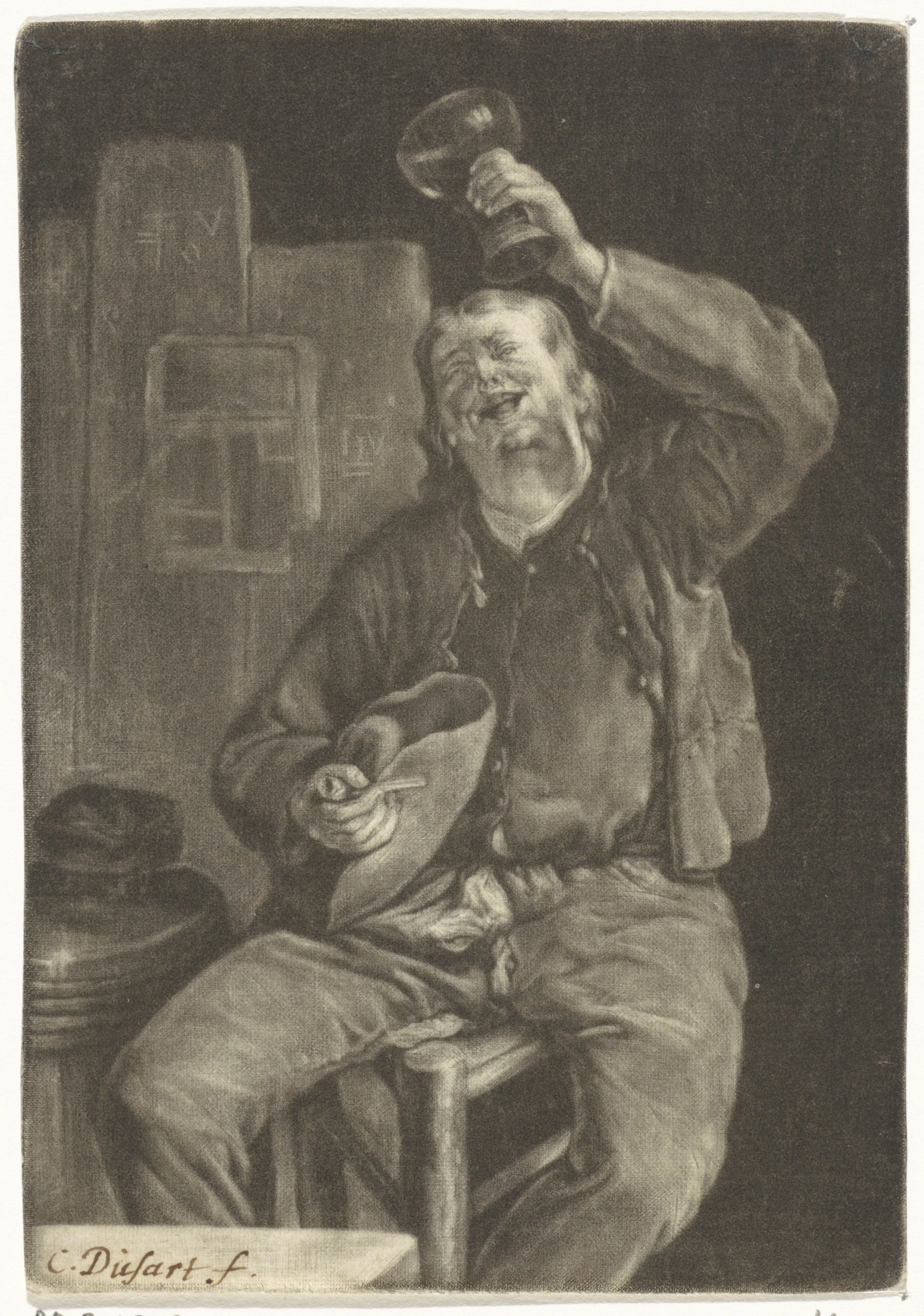 Lachende drinker