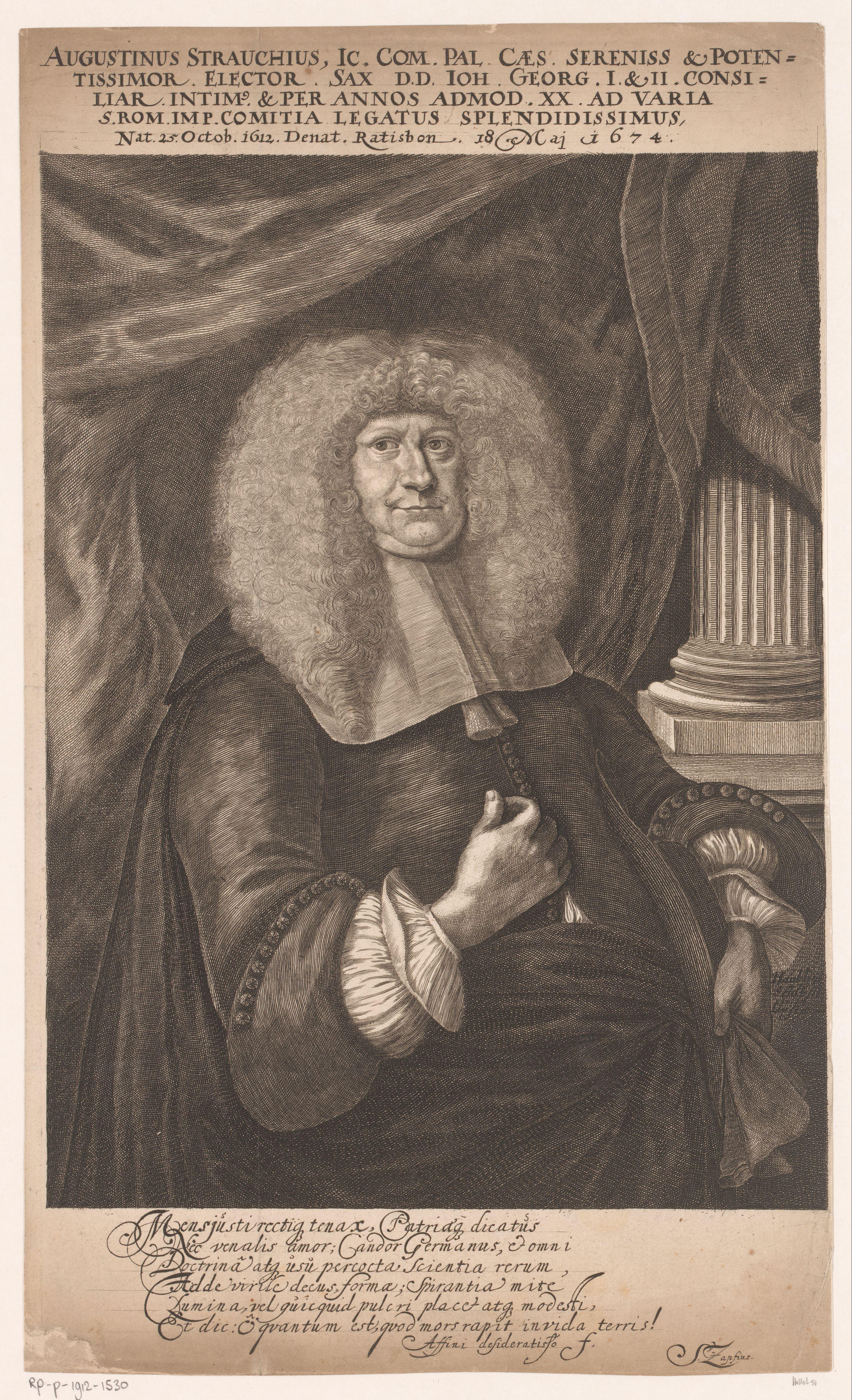 Portret van Augustin Strauch