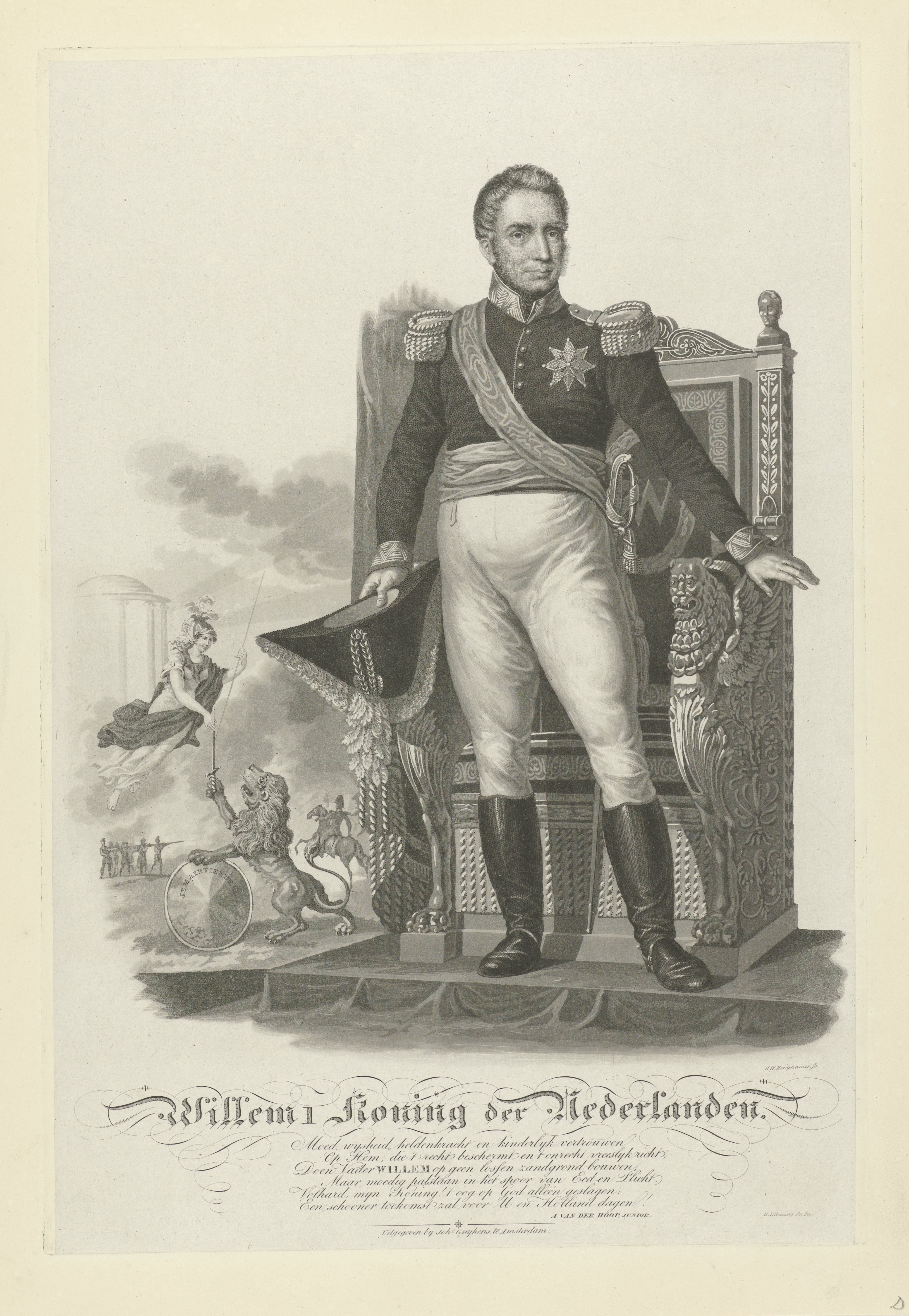 Portret van Willem I Frederik, koning der Nederlanden