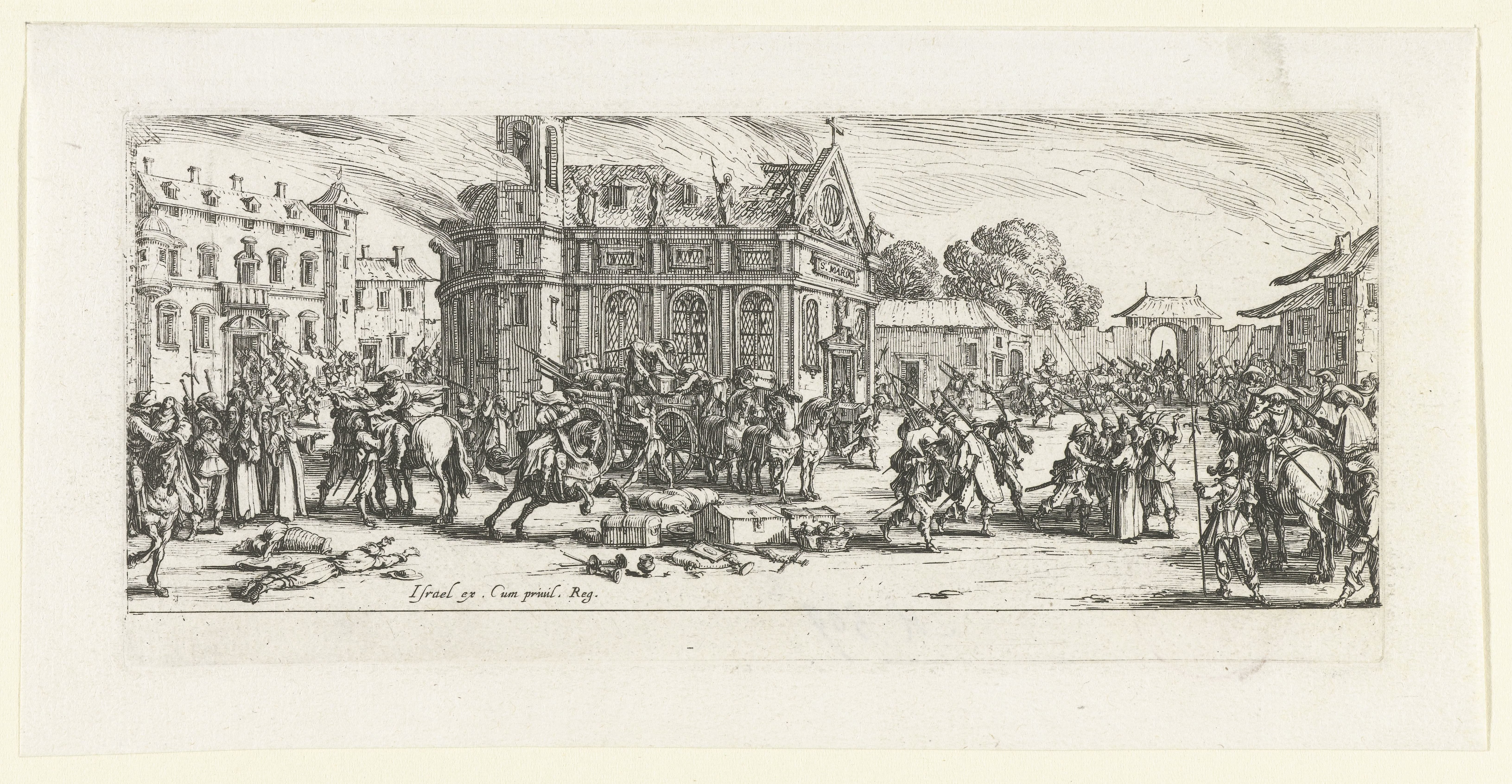 Soldaten plunderen een klooster