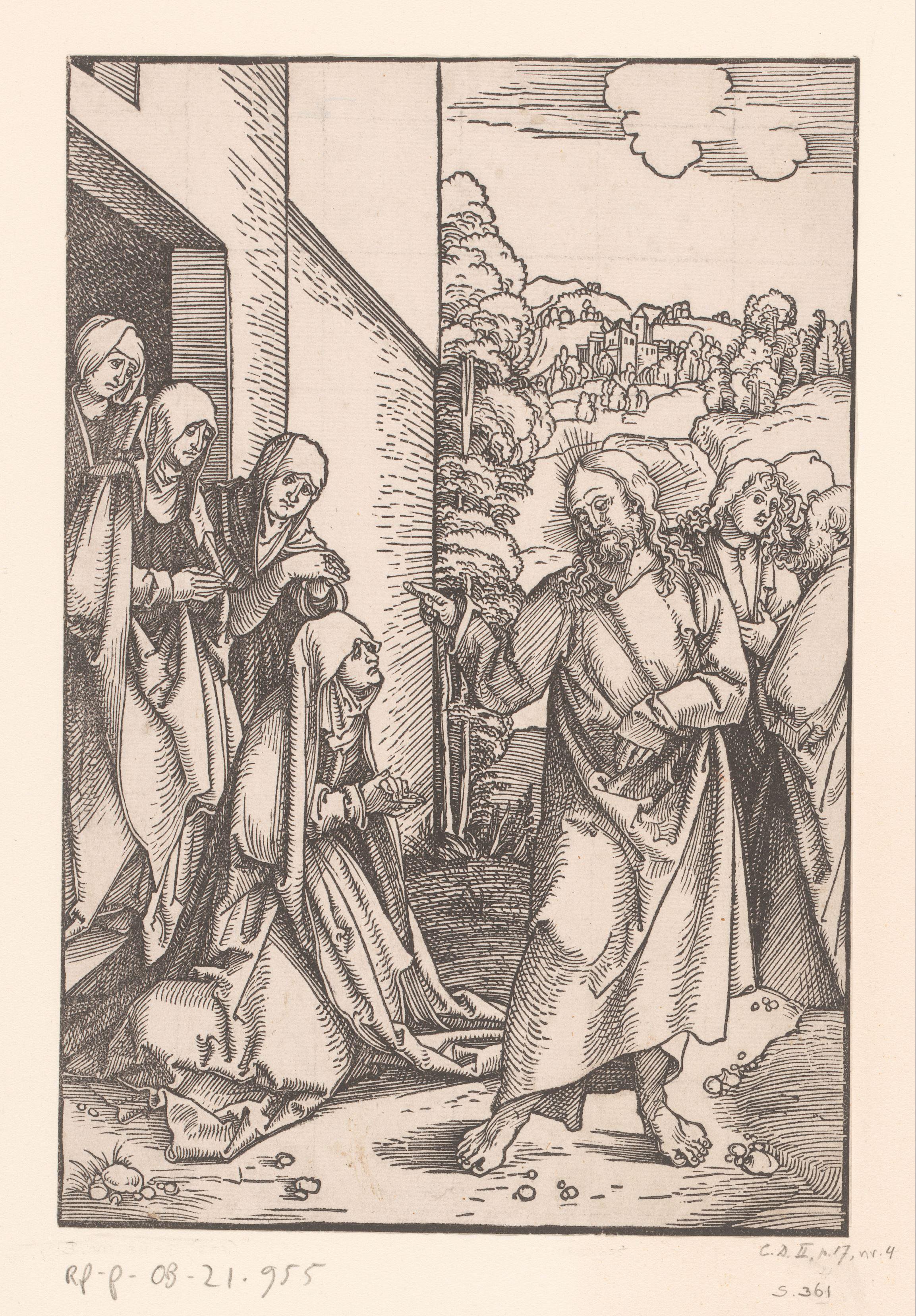 Christus neemt afscheid van zijn moeder
