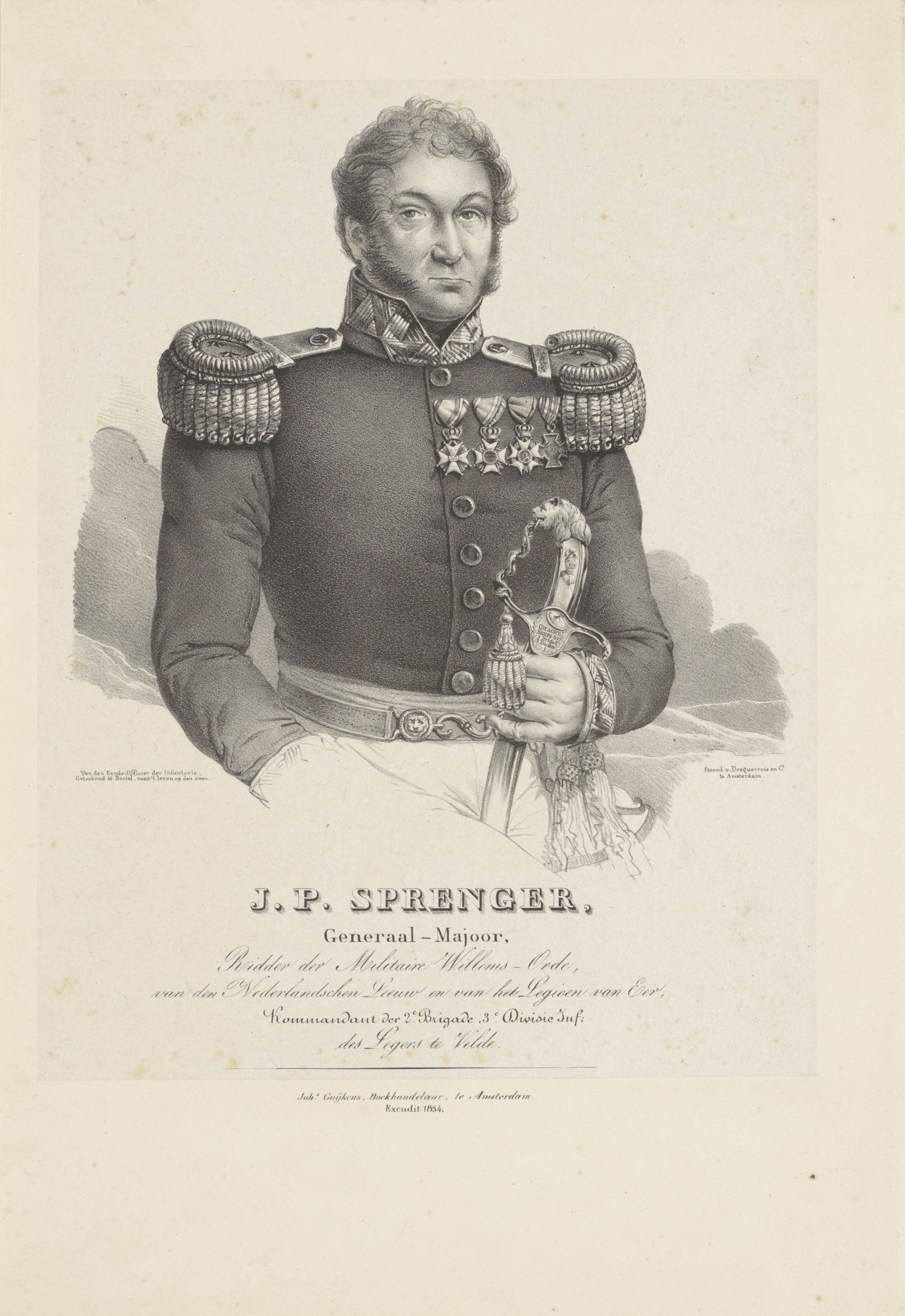 Portret van Johannes Petrus Sprenger