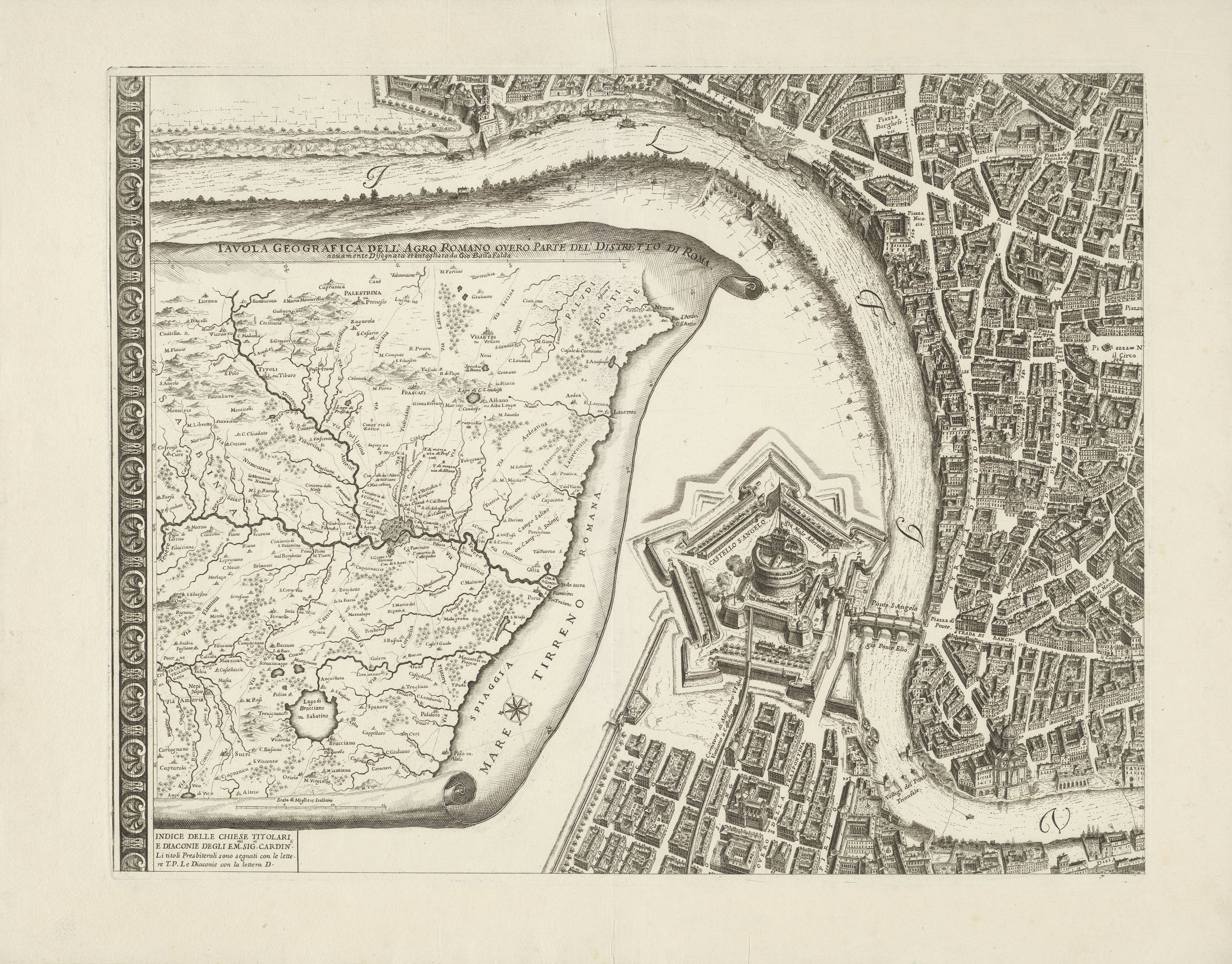 Plattegrond van de stad Rome