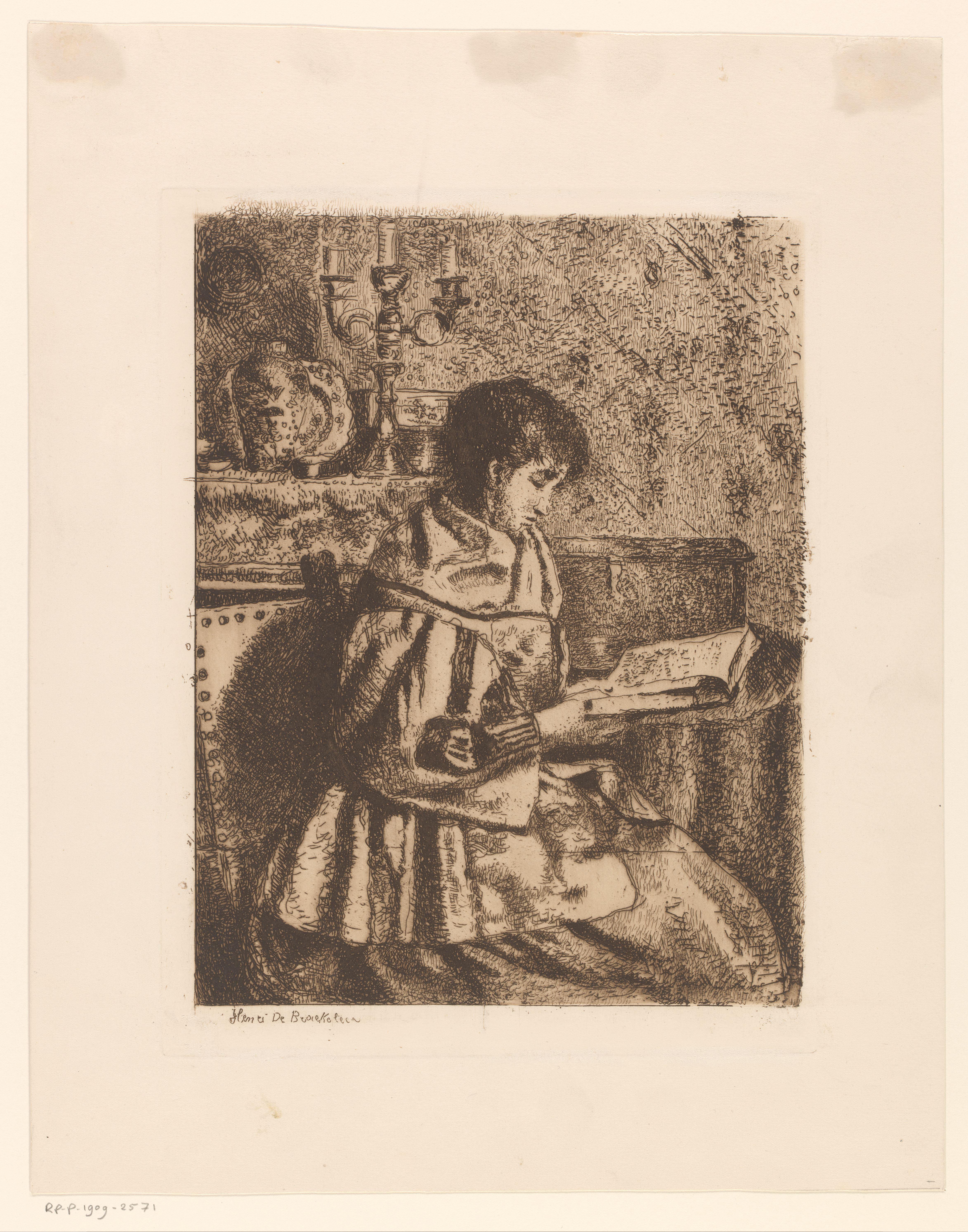 Elisabeth de Braekeleer als lezende vrouw