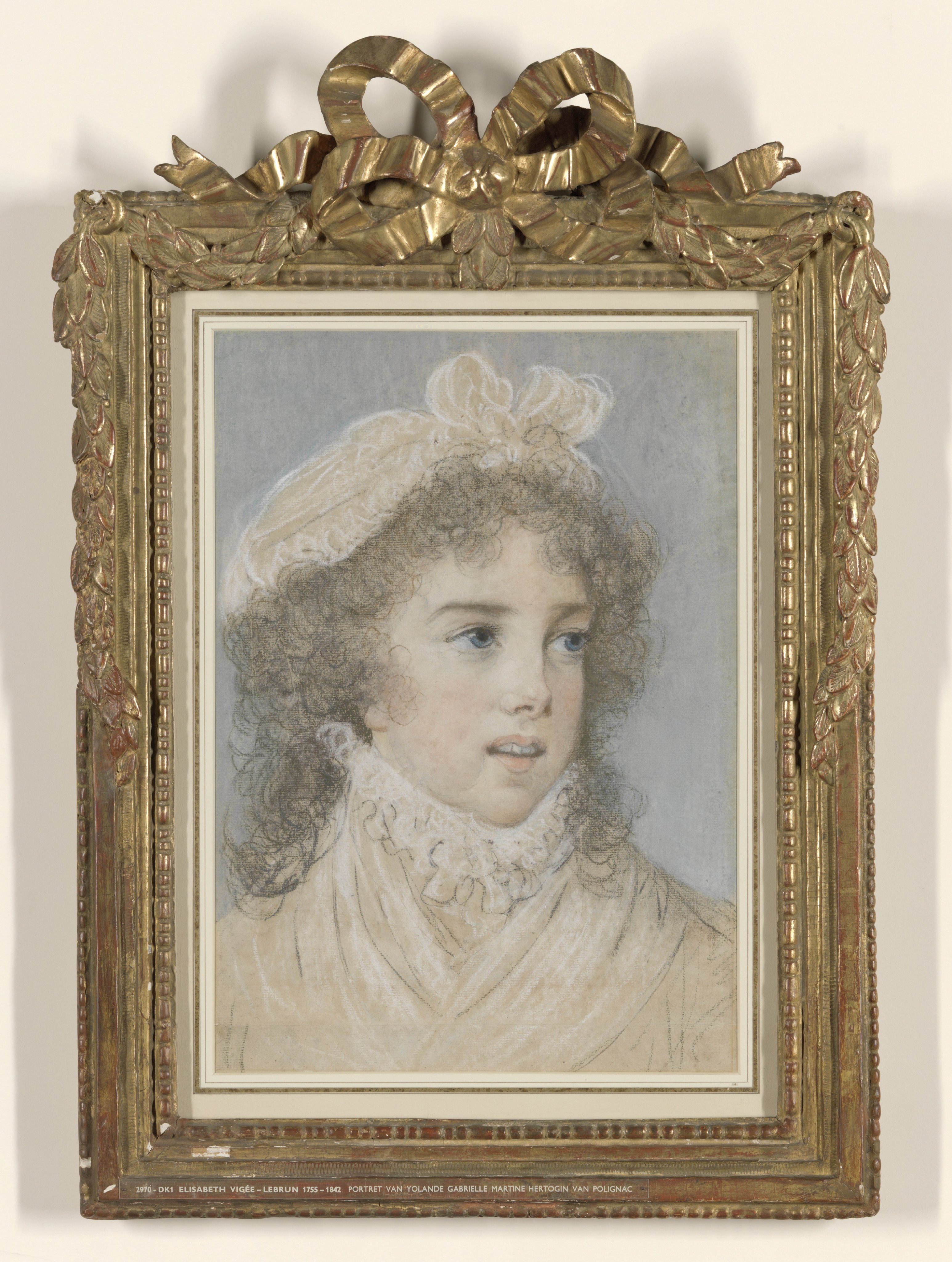Yolande Gabrielle Martine (1749-93), duchesse de Polignac (verso: schets van een staande vrouw met sluier)