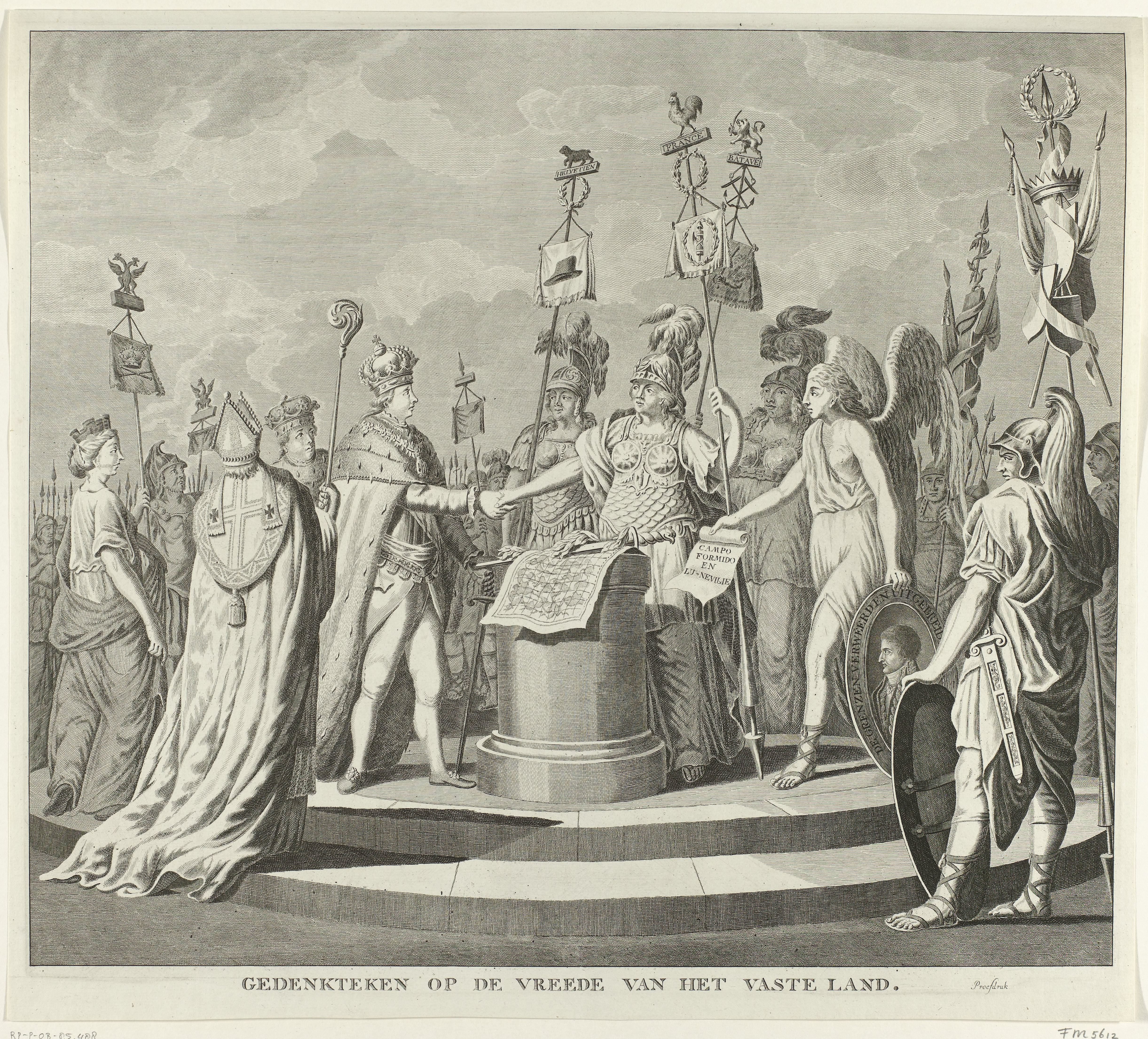 Allegorie op de Vrede van Campo Formio, 1797