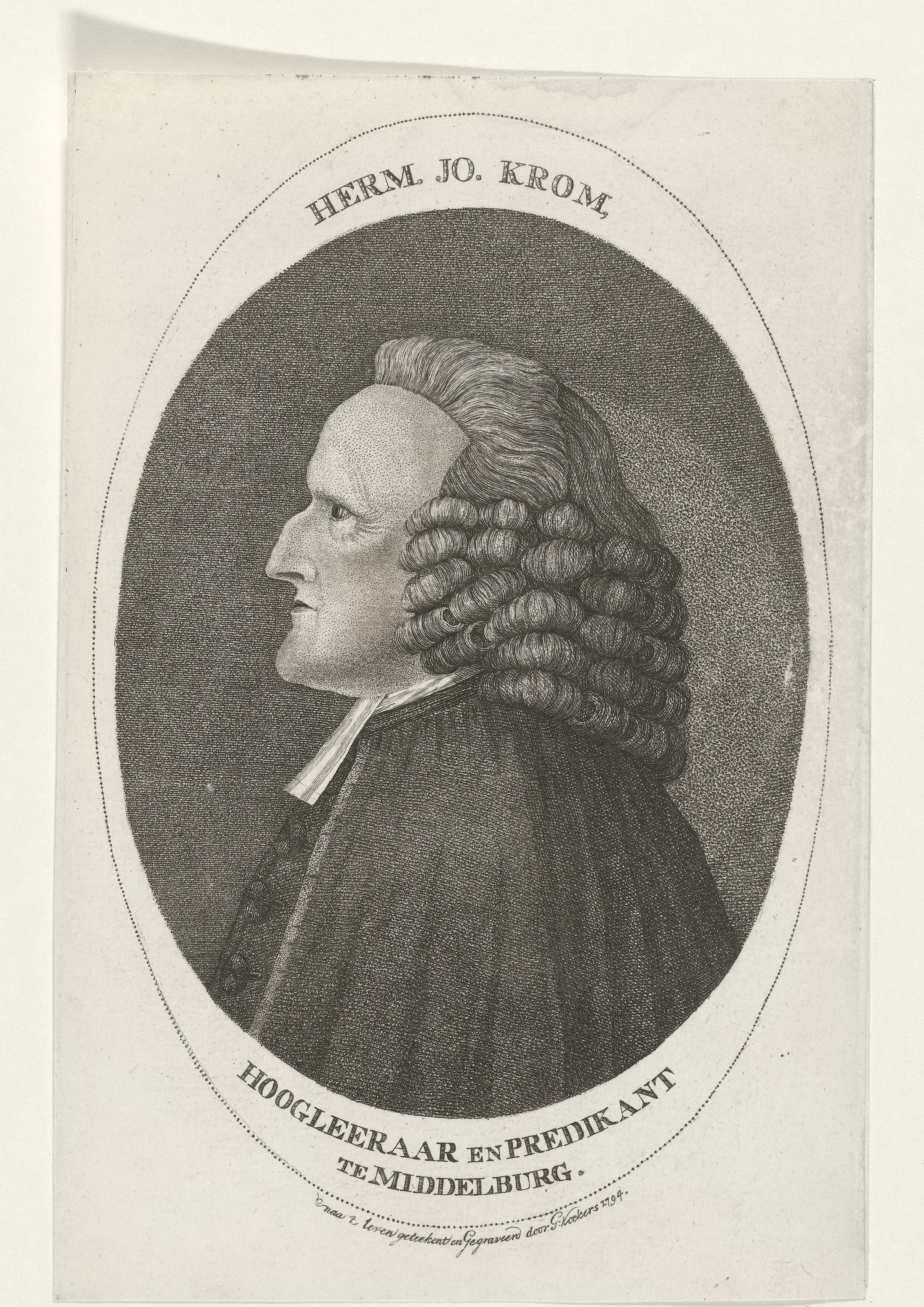 Portret van Hermanus Johannes Krom