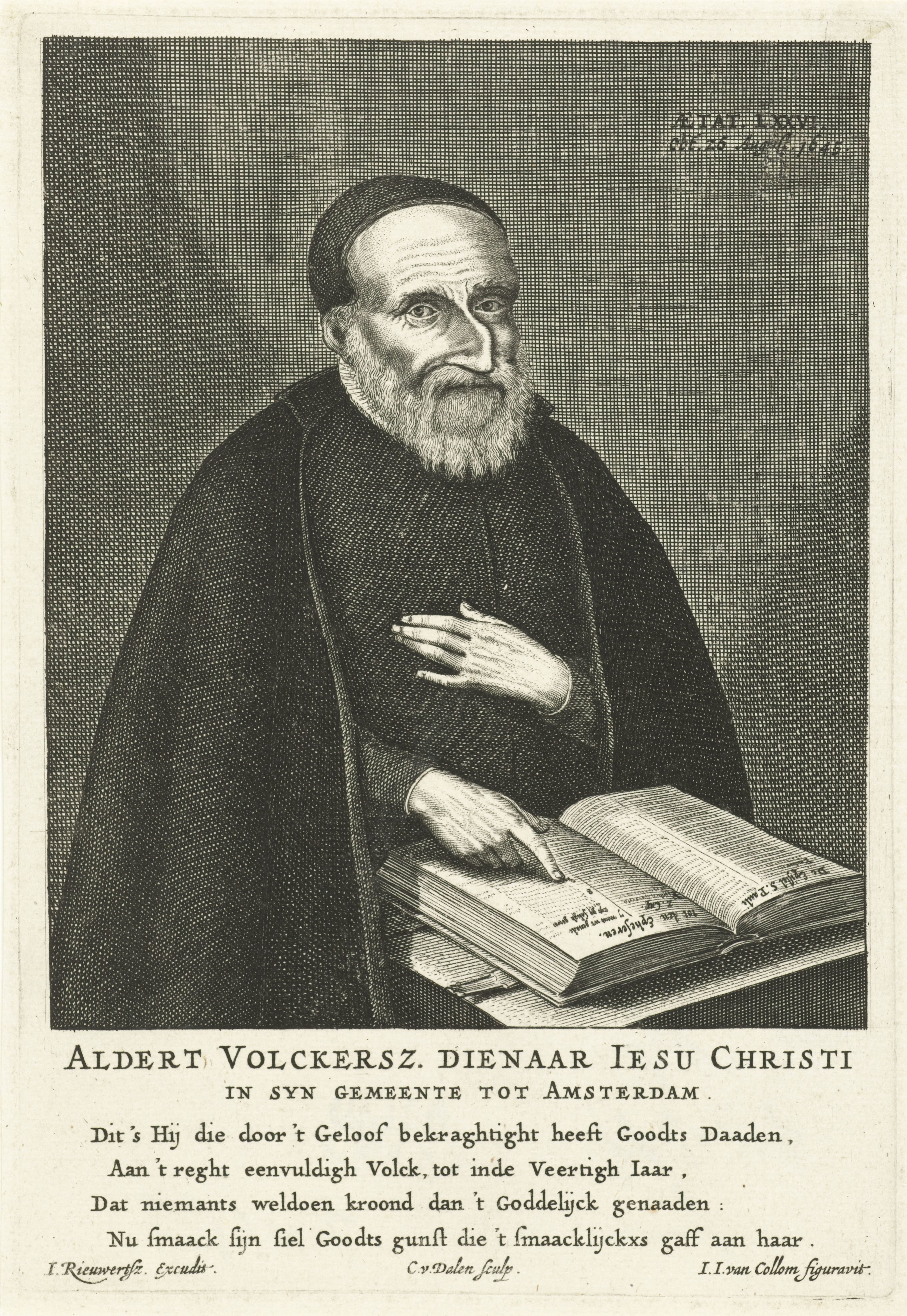 Portret van Aldert Volckersz. op 76-jarige leeftijd