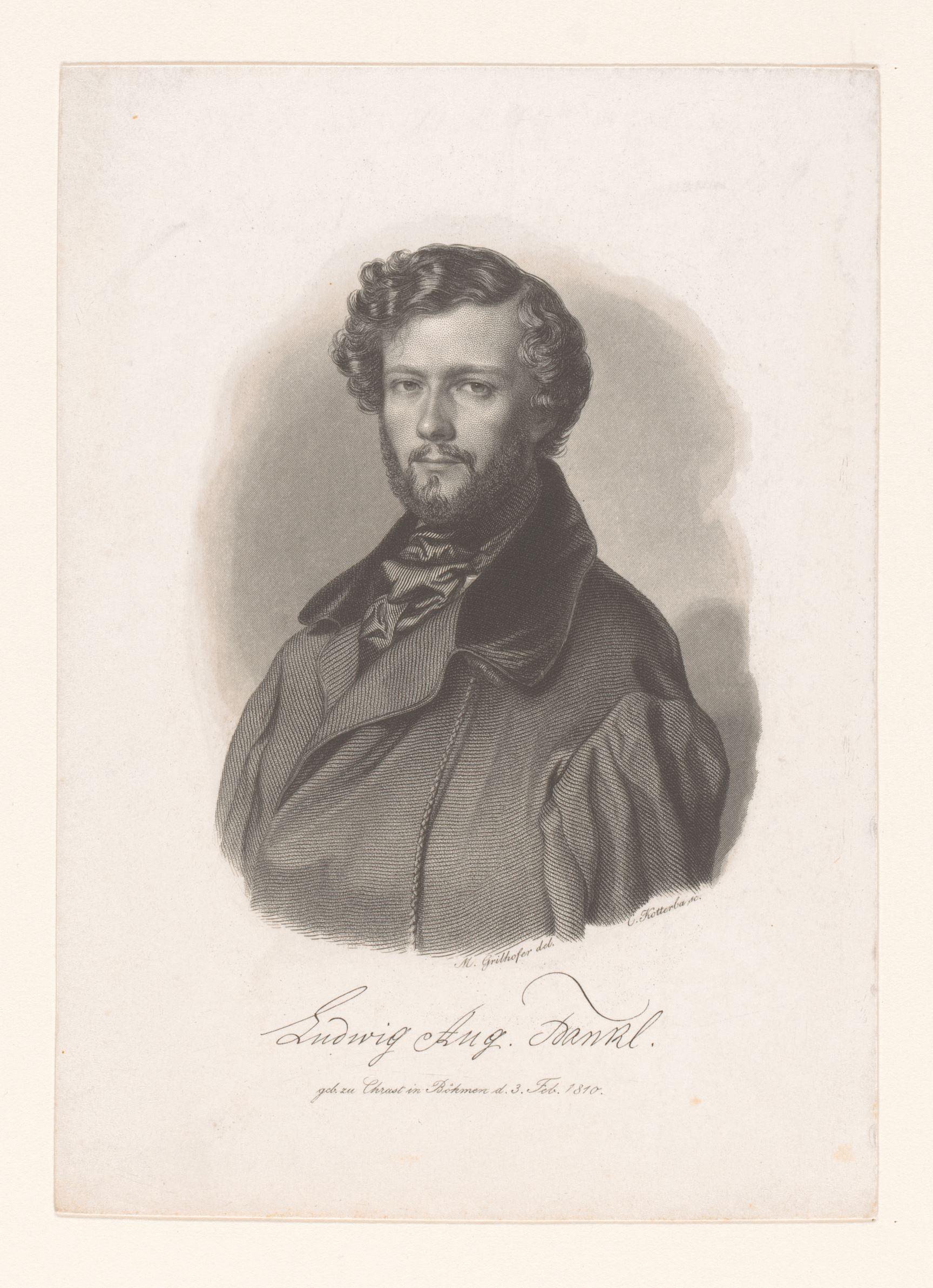 Portret van Ludwig August Frankl von Hochwart