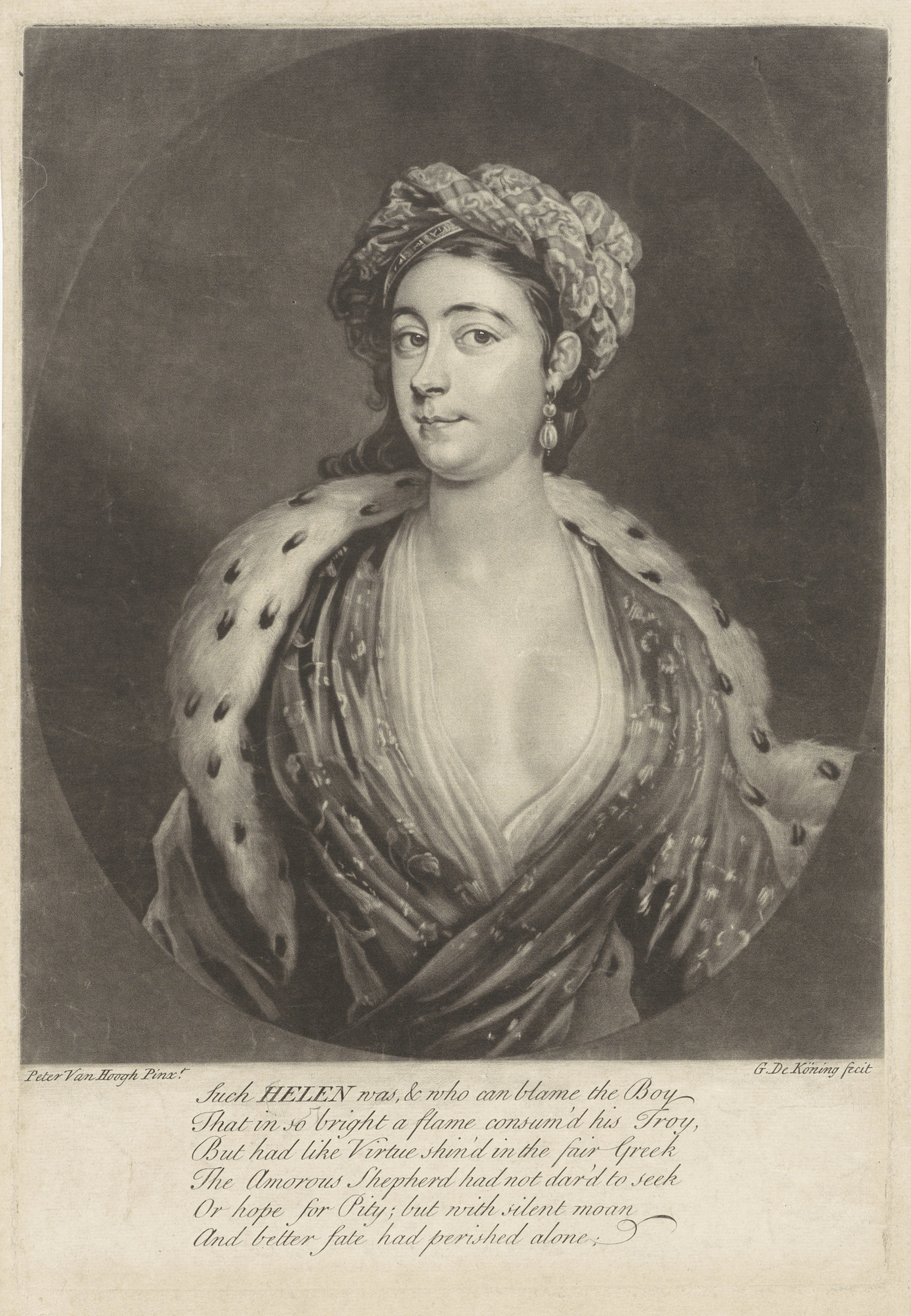 Portret Amelia Sophia de Walmoden gravin van Yarmouth