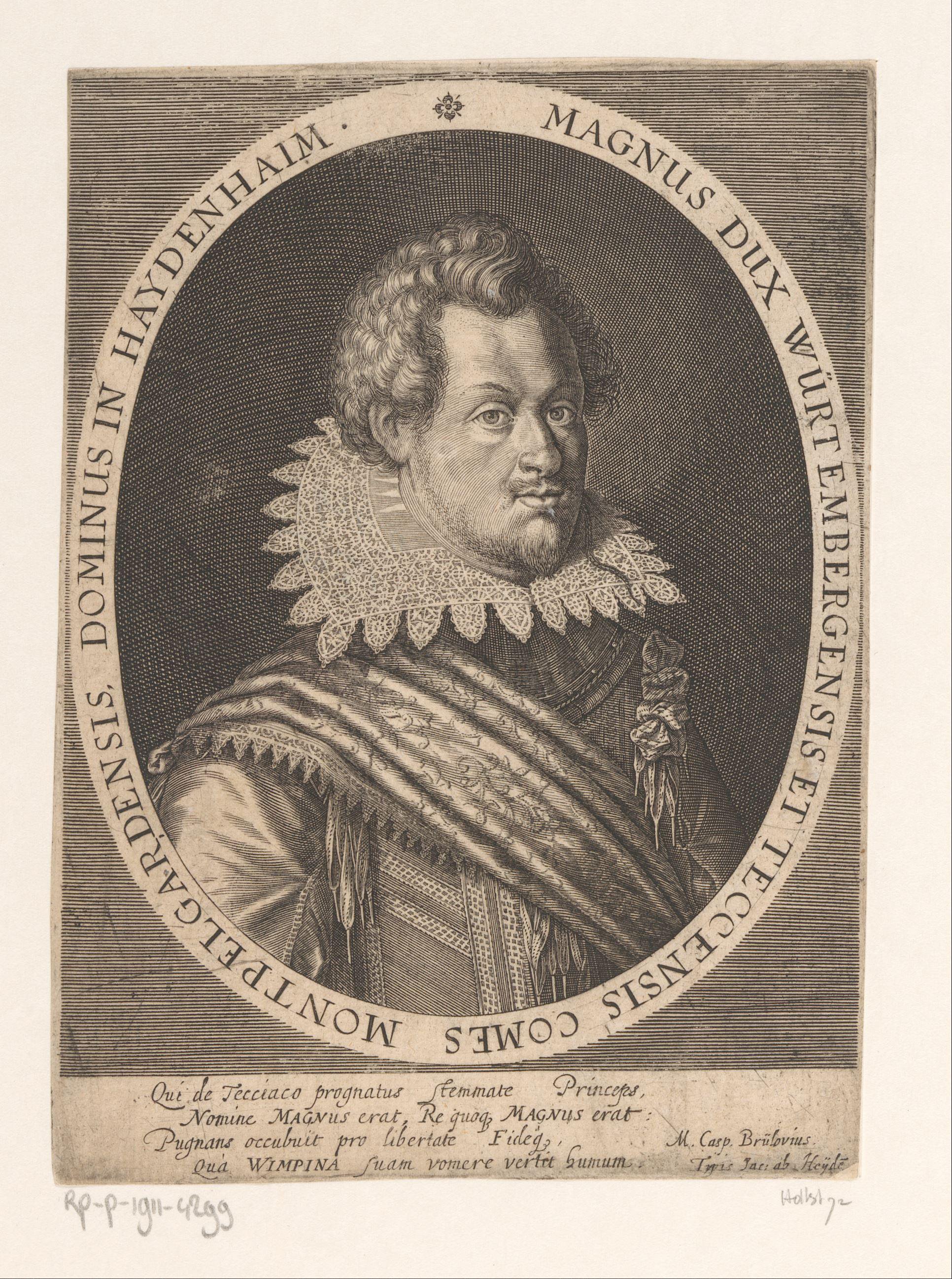 Portret van Magnus von Württemberg-Neuenbürg