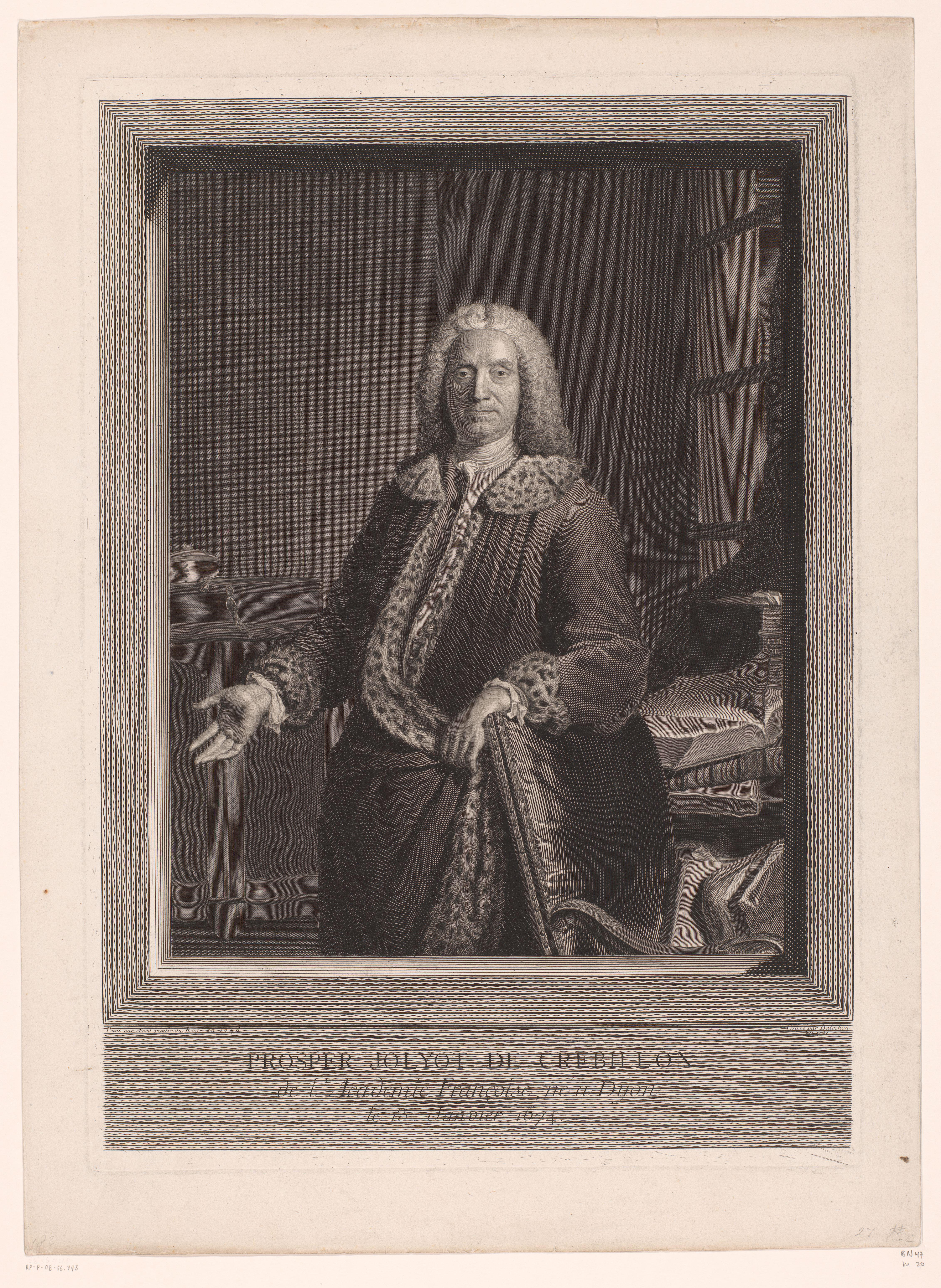 Portret van Prosper Jolyot de Crébillon