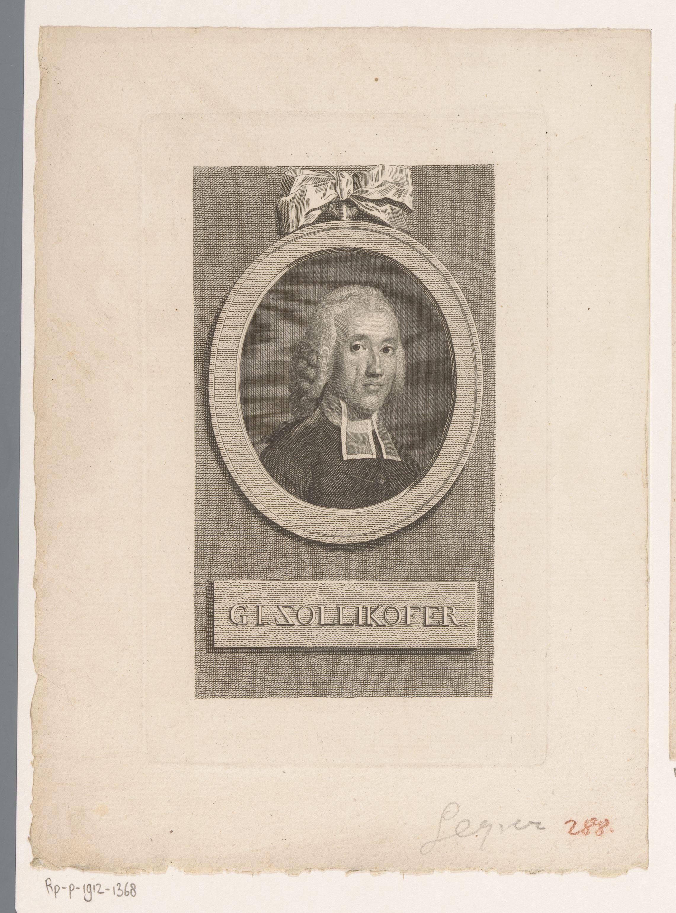 Portret van Georg Joachim Zollikofer