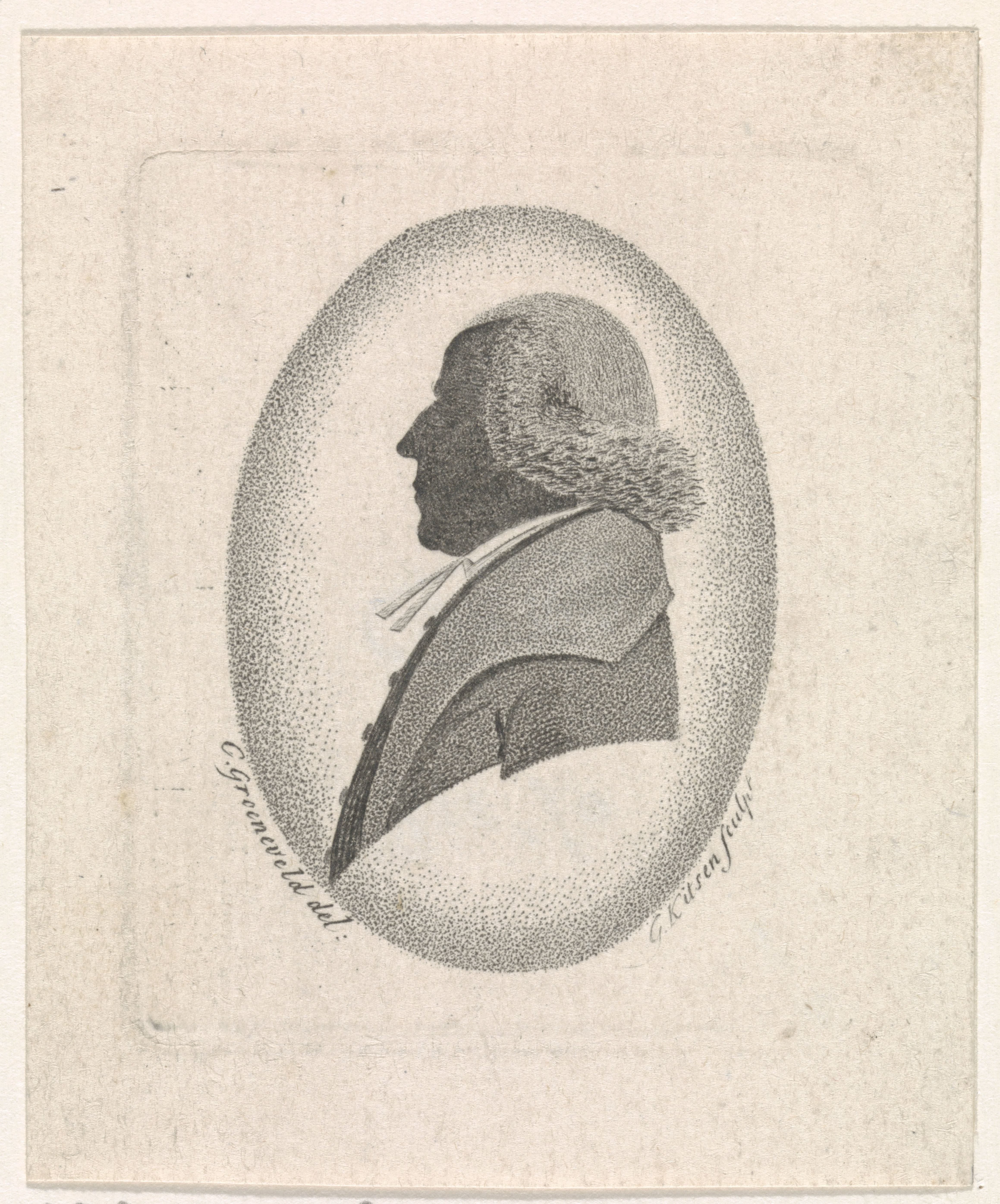 Silhouetportret van Jan Scharp