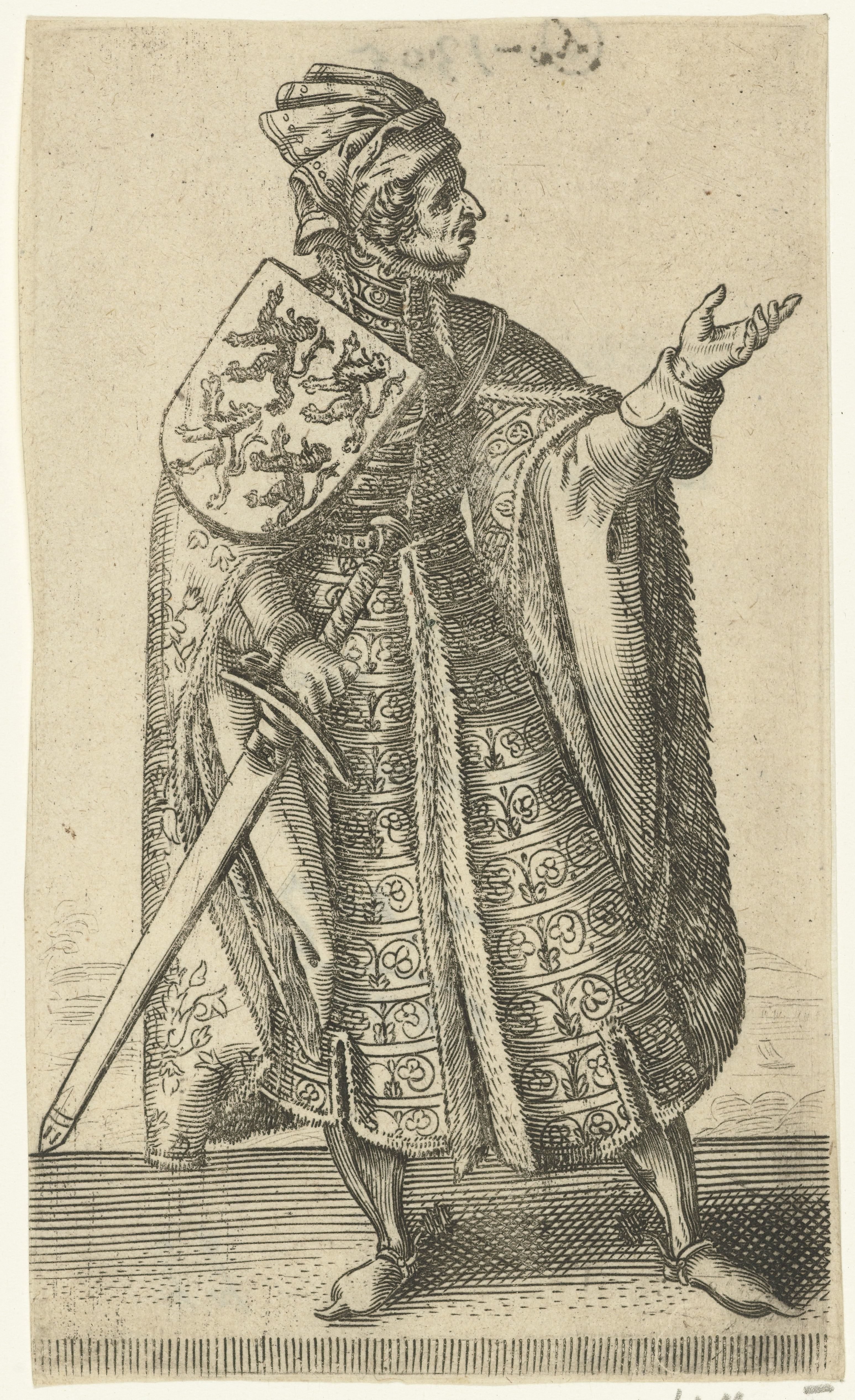 Portret van Willem III de Goede, graaf van Holland en Henegouwen
