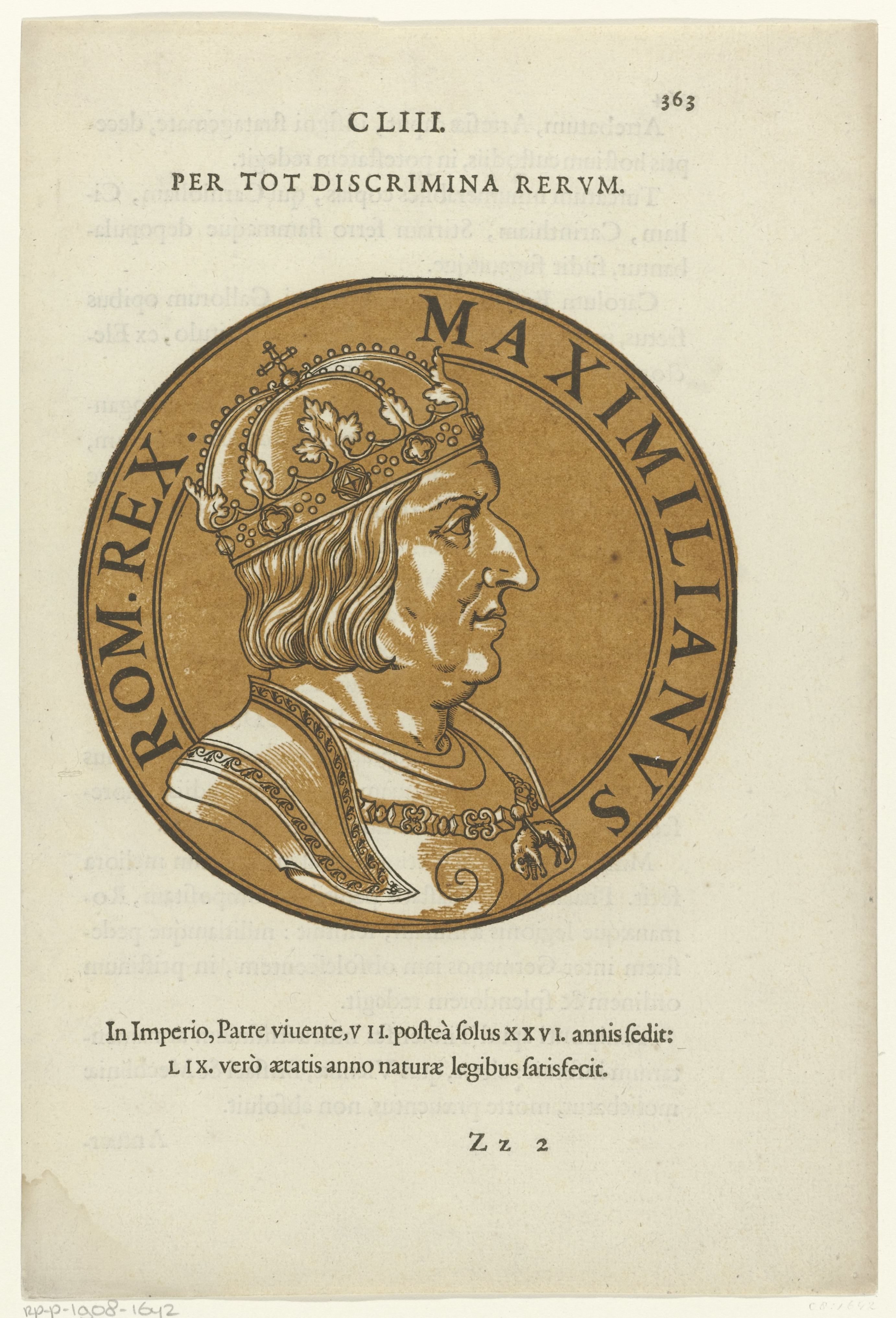 Medaillon met een portret van keizer Maximiliaan I