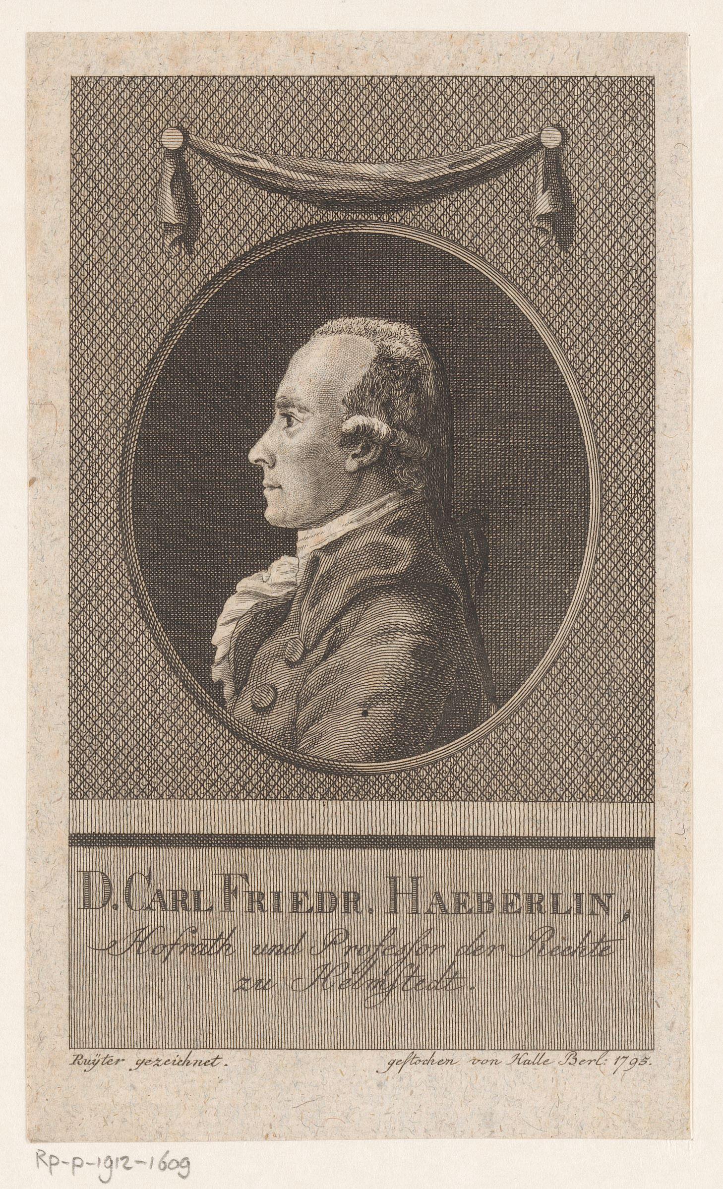 Portret van Karl Friedrich Häberlin