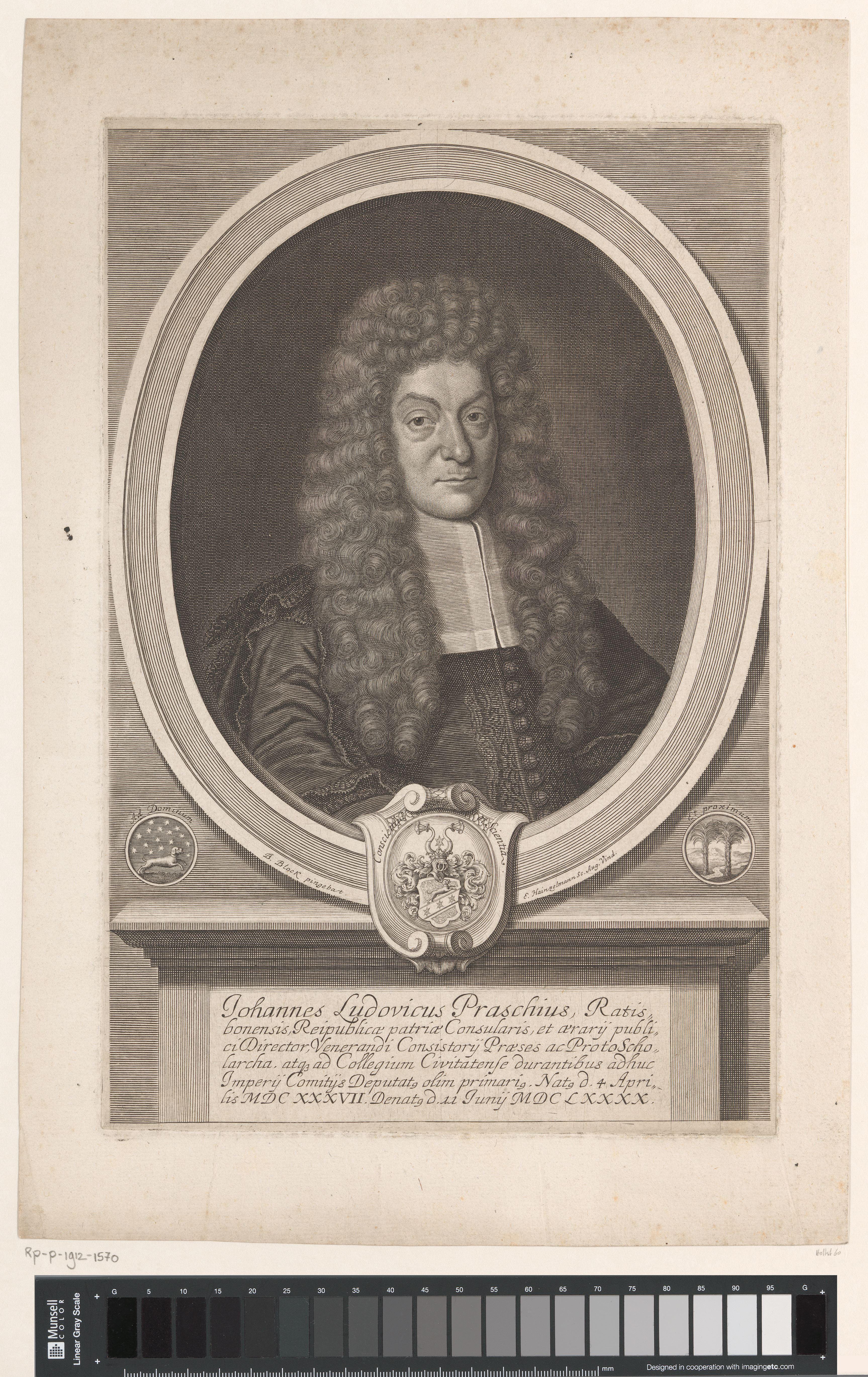 Portret van Johann Ludwig Prasch
