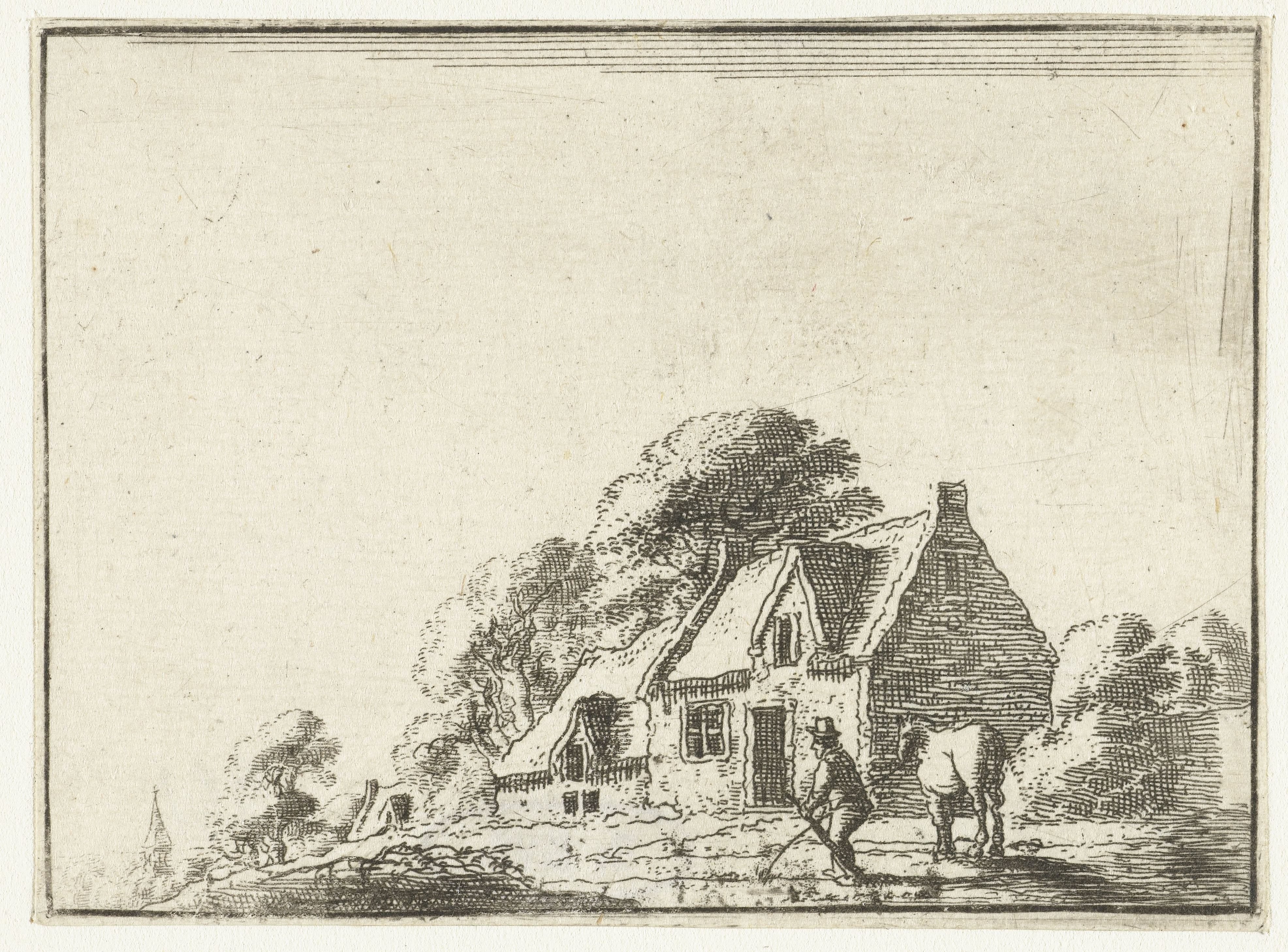 Landschap met een boerderij