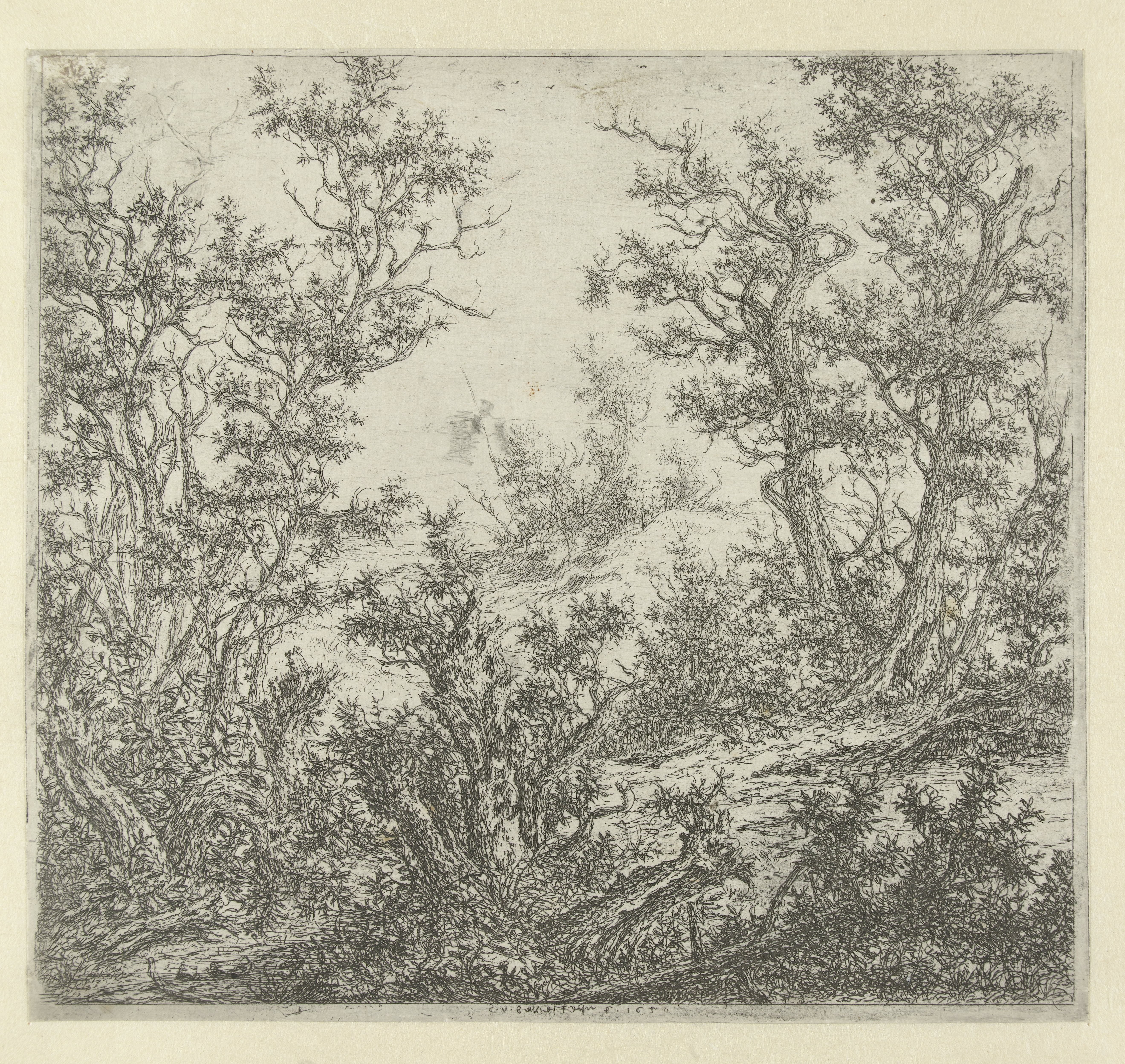 Landscape with Three Oak Trees on the Right