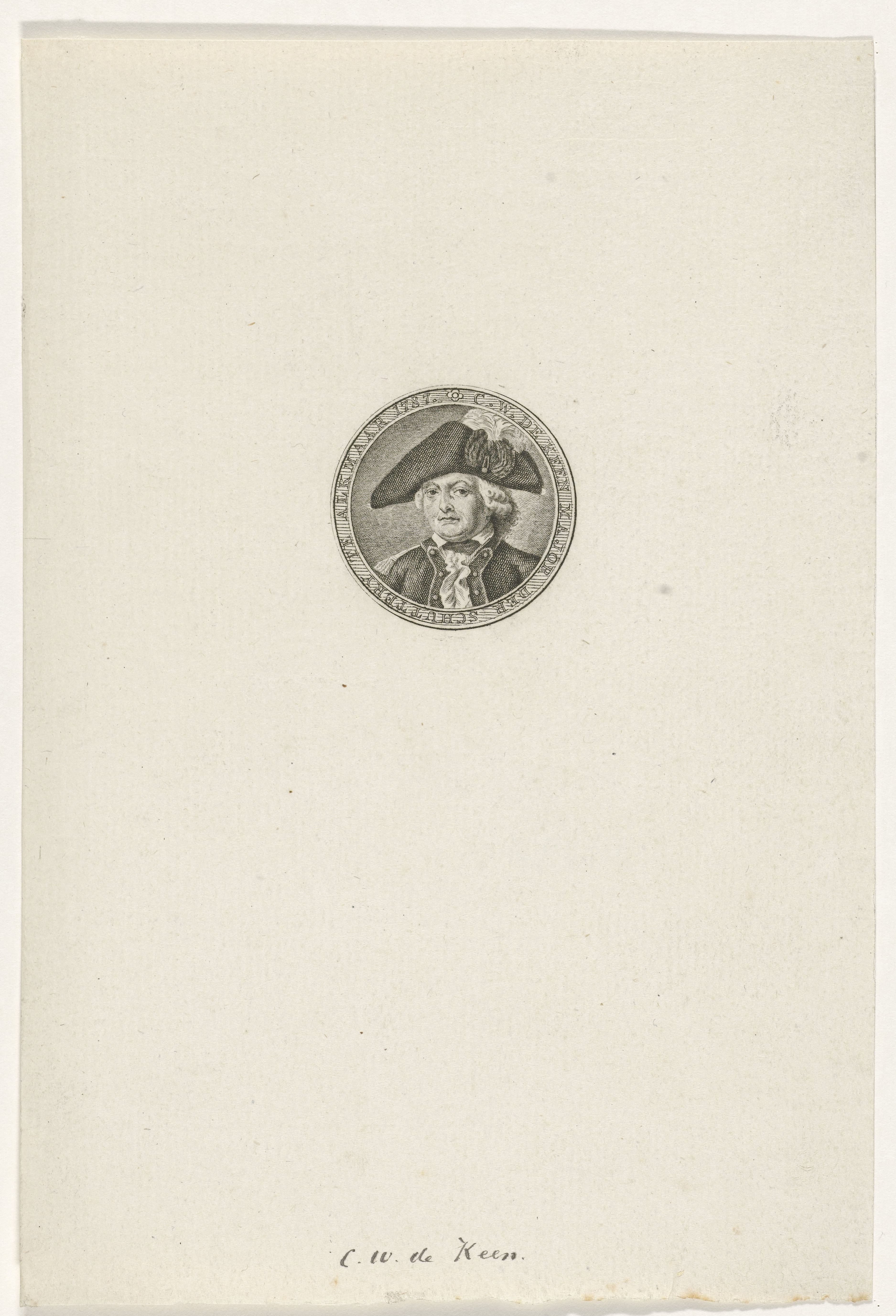 Portret van C.W. de Keen