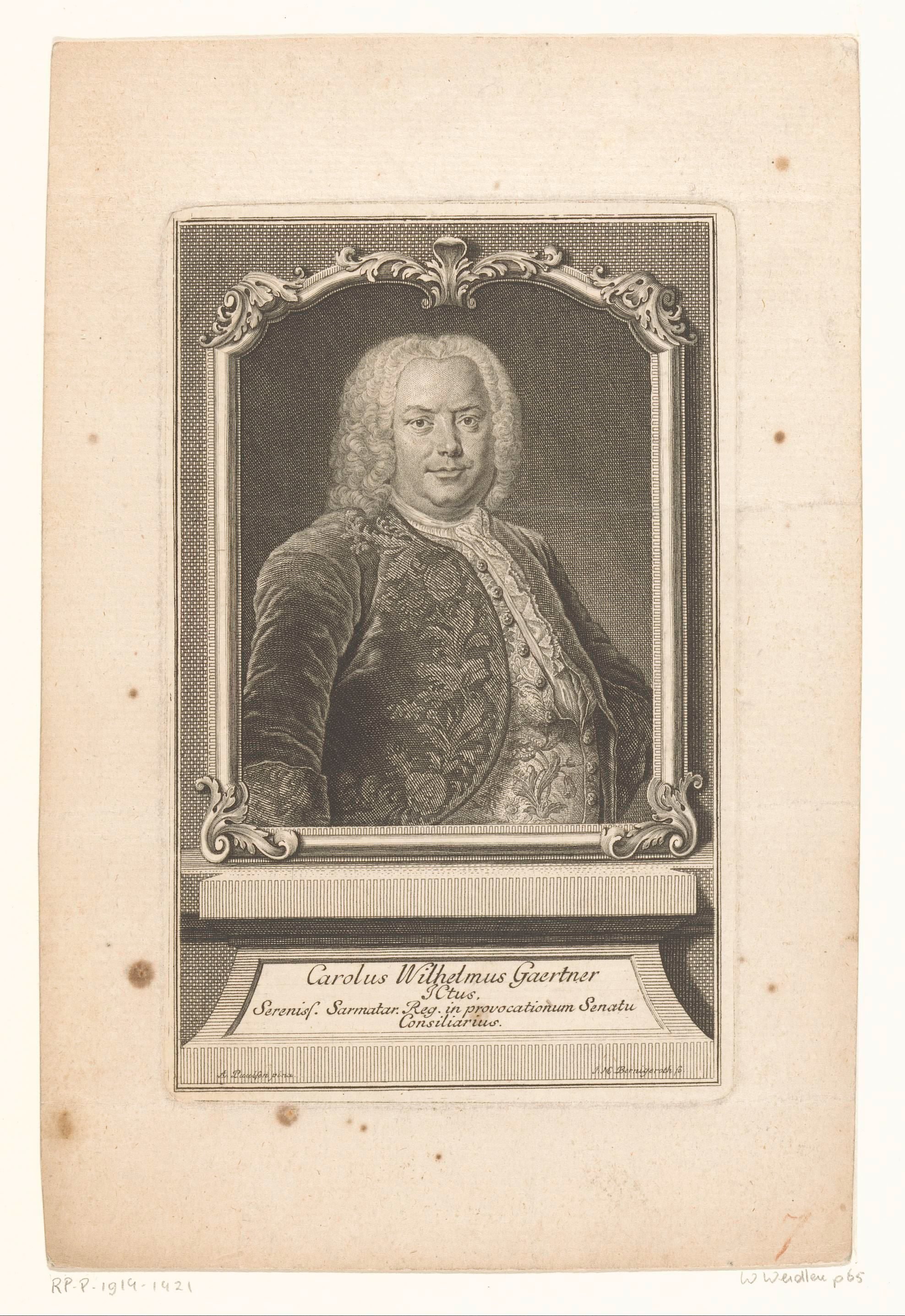 Portret van Carl Wilhelm Gaertner