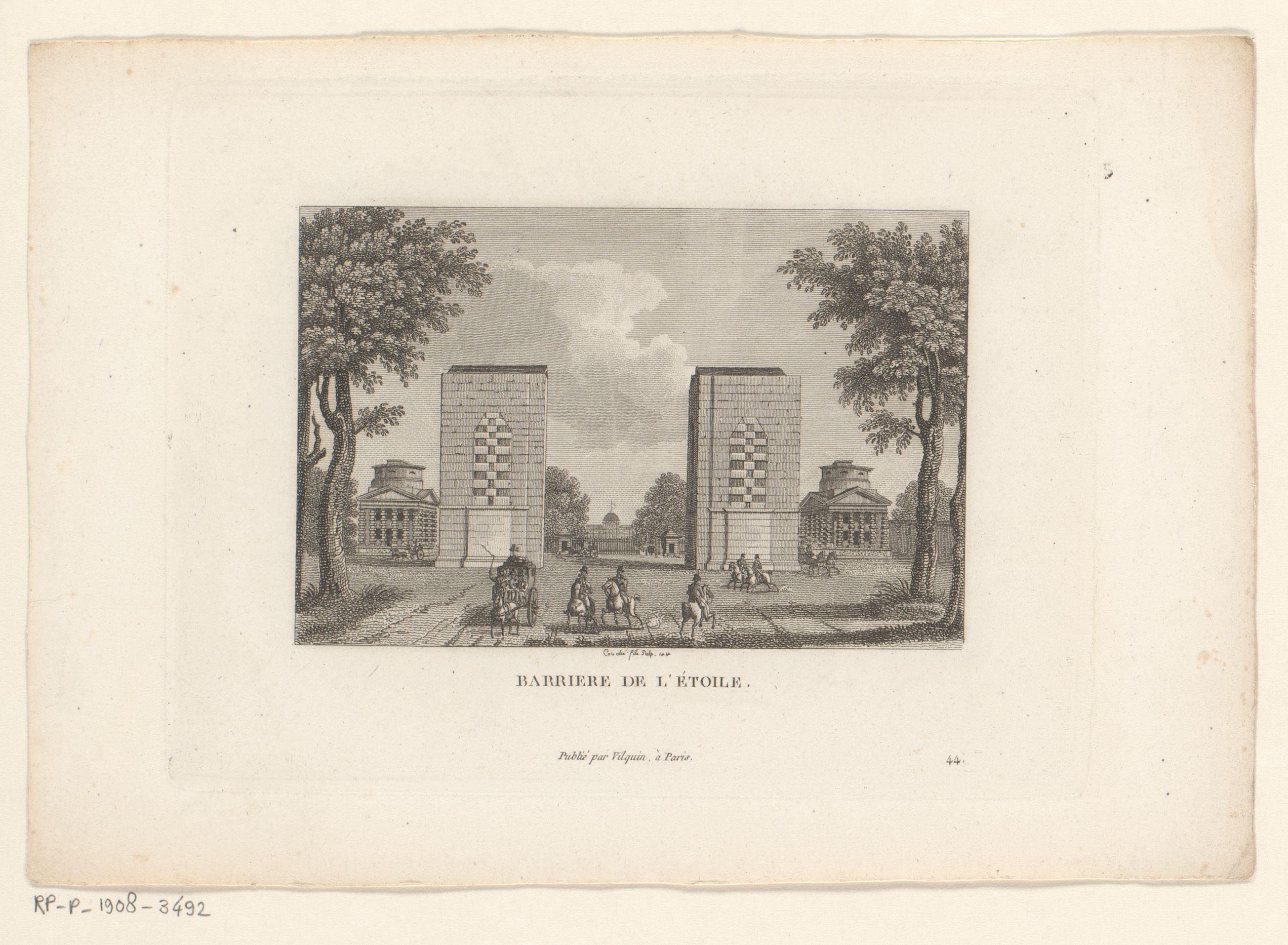 Gezicht op de Barrière de l’Etoile te Parijs