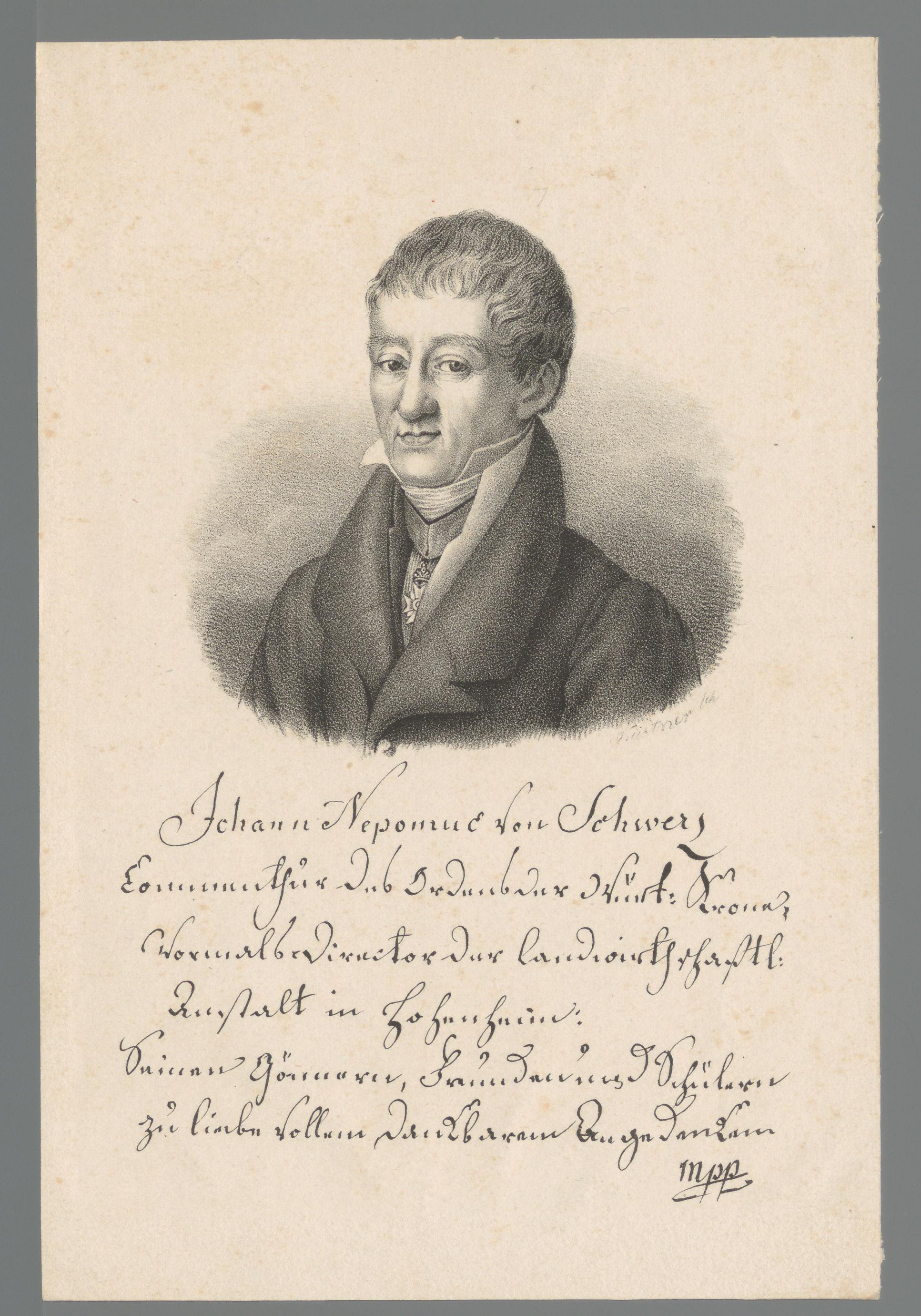 Portret van Johann Nepomuk Hubert von Schwerz