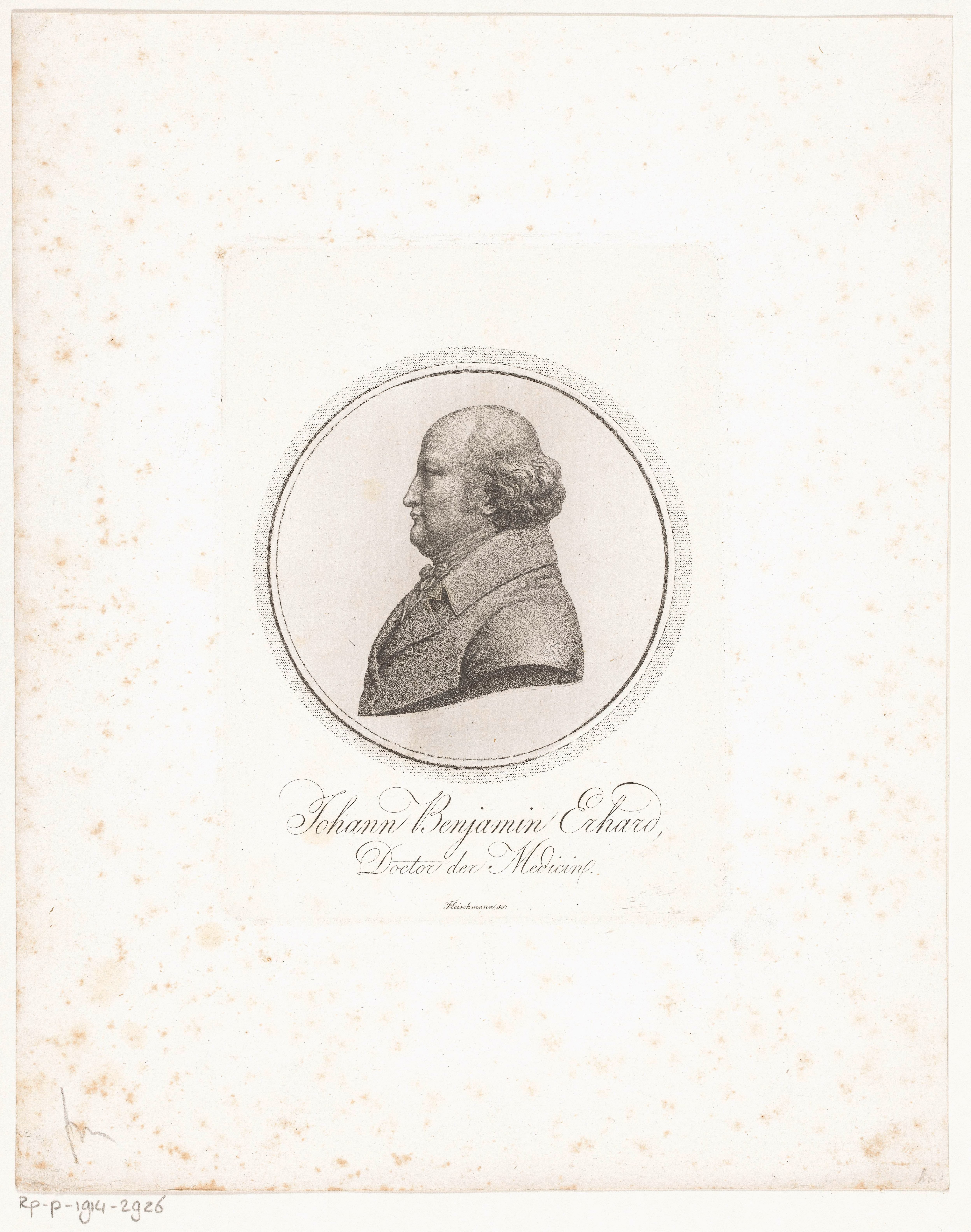 Portret van Johann Benjamin Erhard