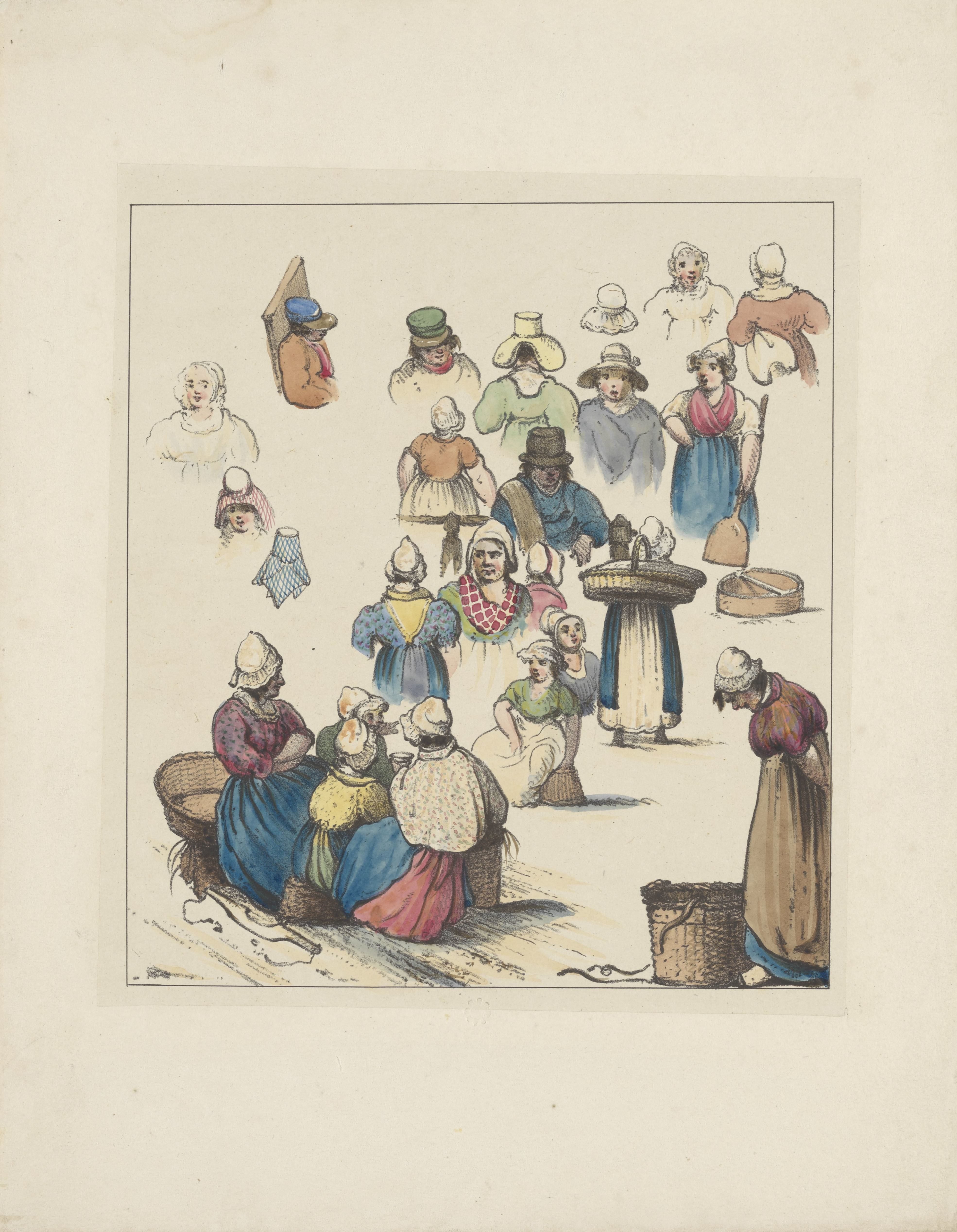 Figuurstudies (derde blad), 1833
