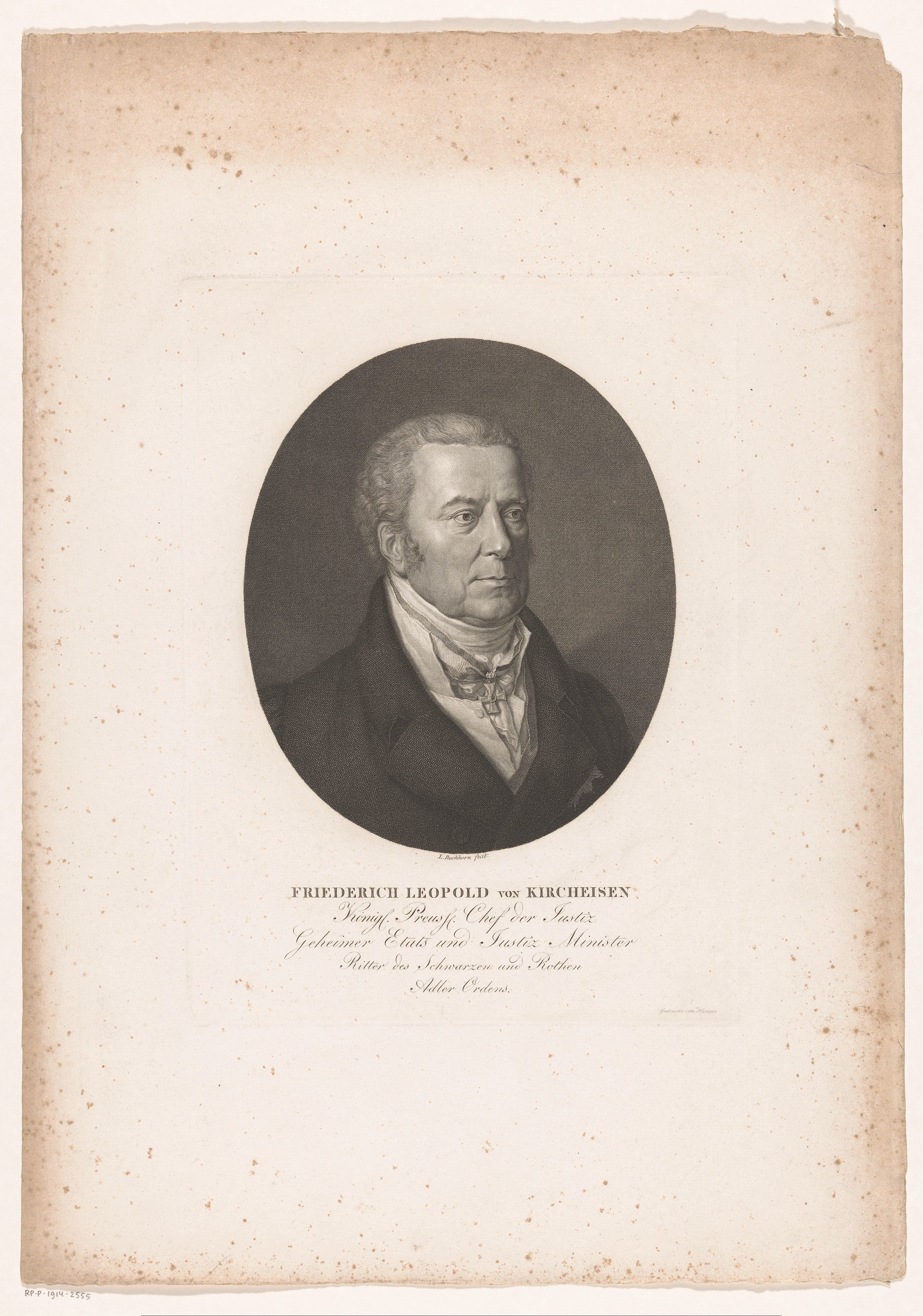 Portret van Friedrich Leopold von Kircheisen
