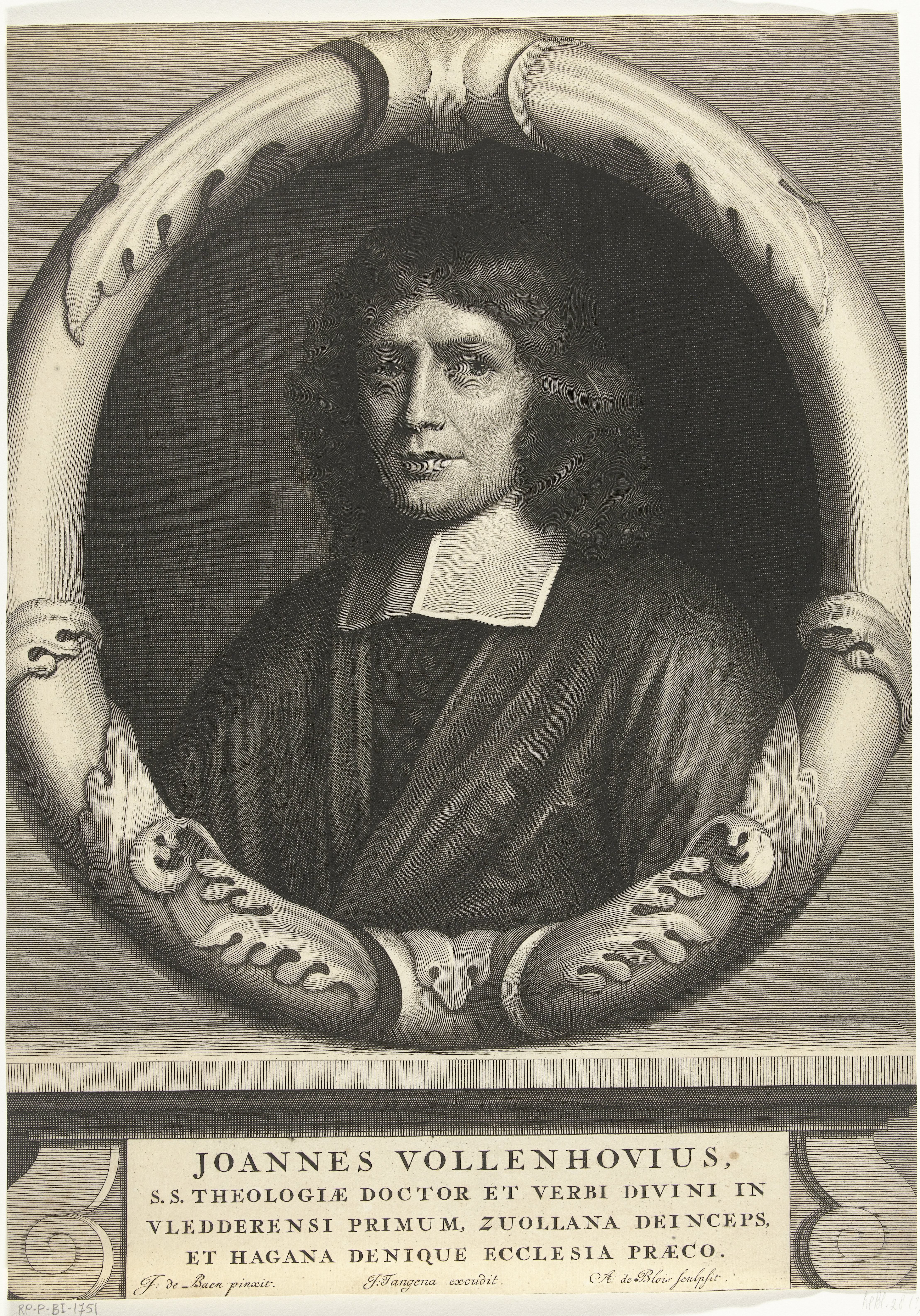 Portret van predikant Joannes Vollenhove