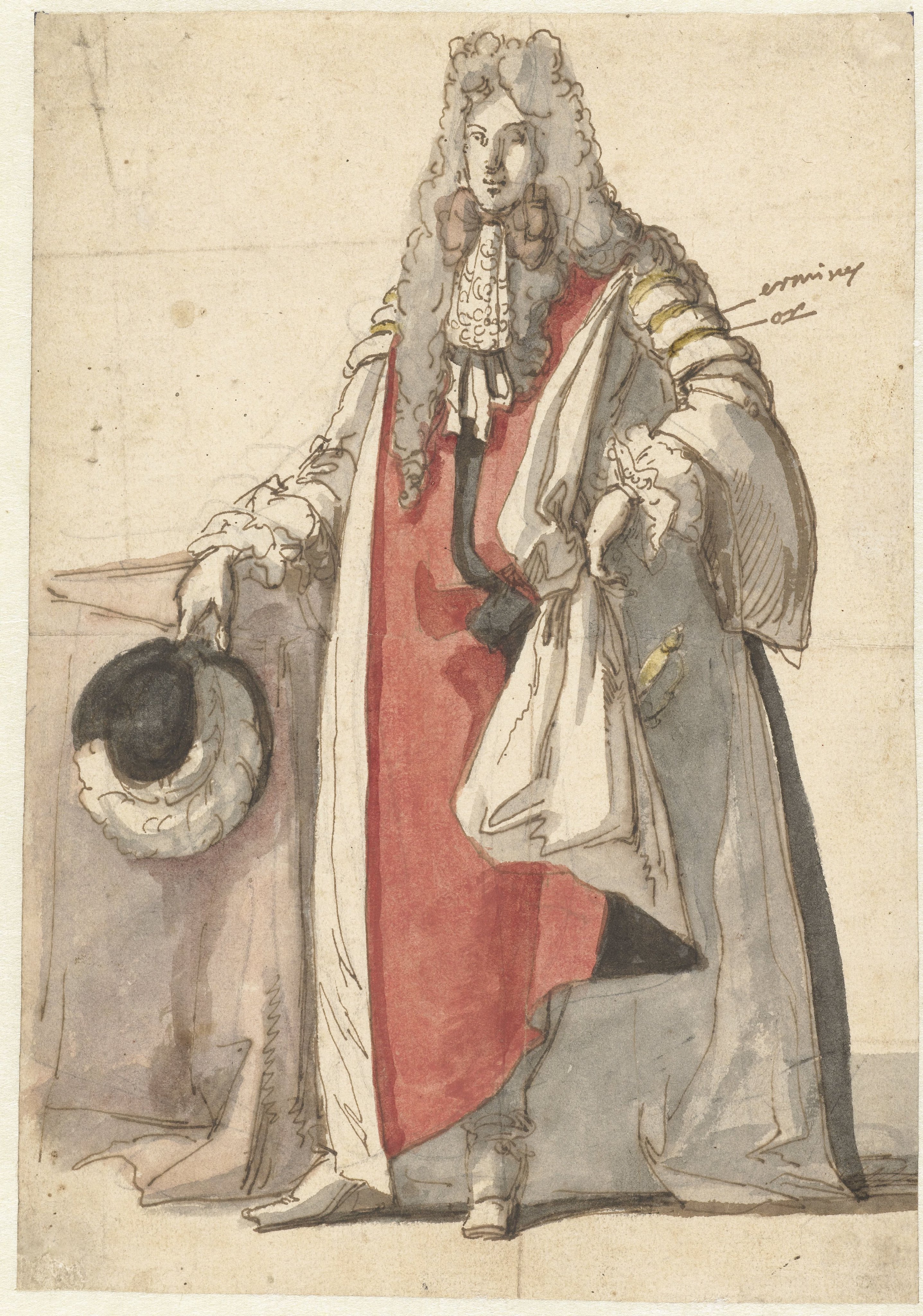 Portret van Willem III, in staatsiekleed