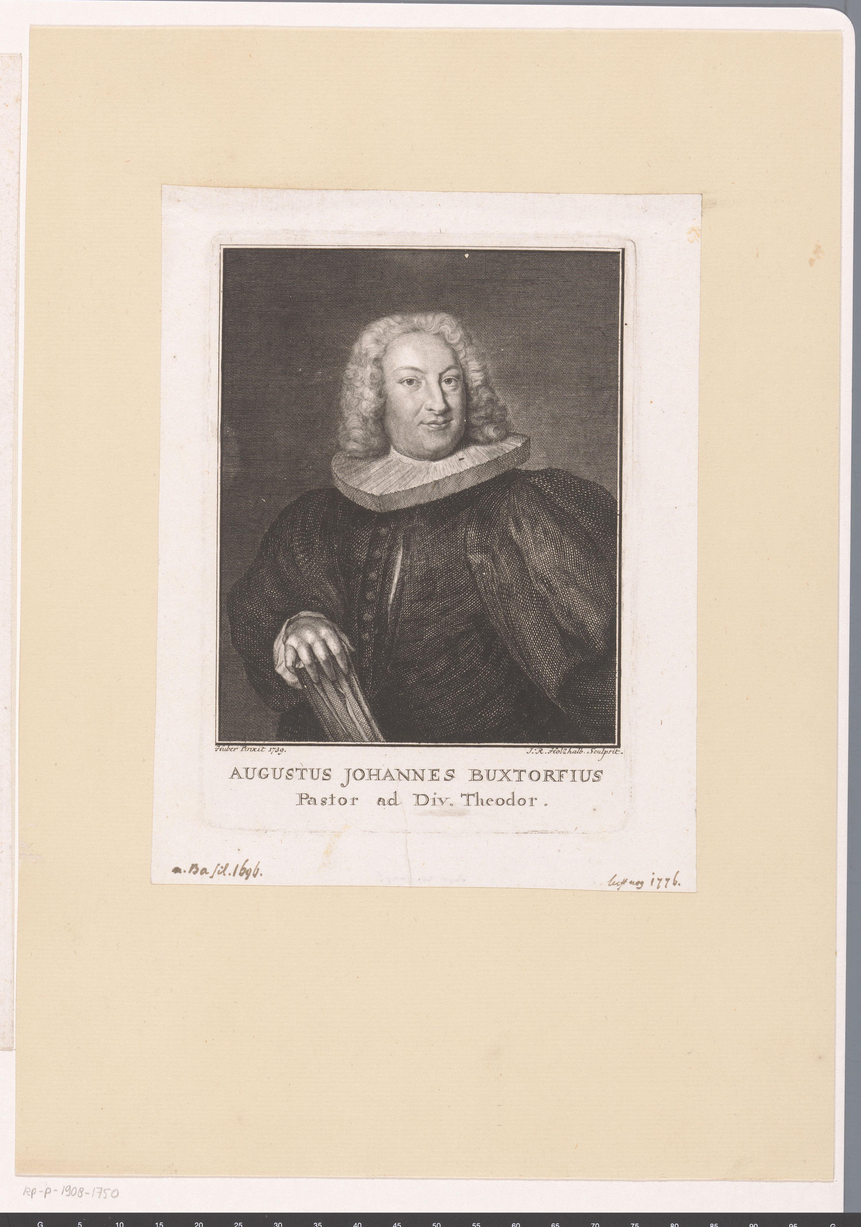 Portret van August Johann Buxtorf
