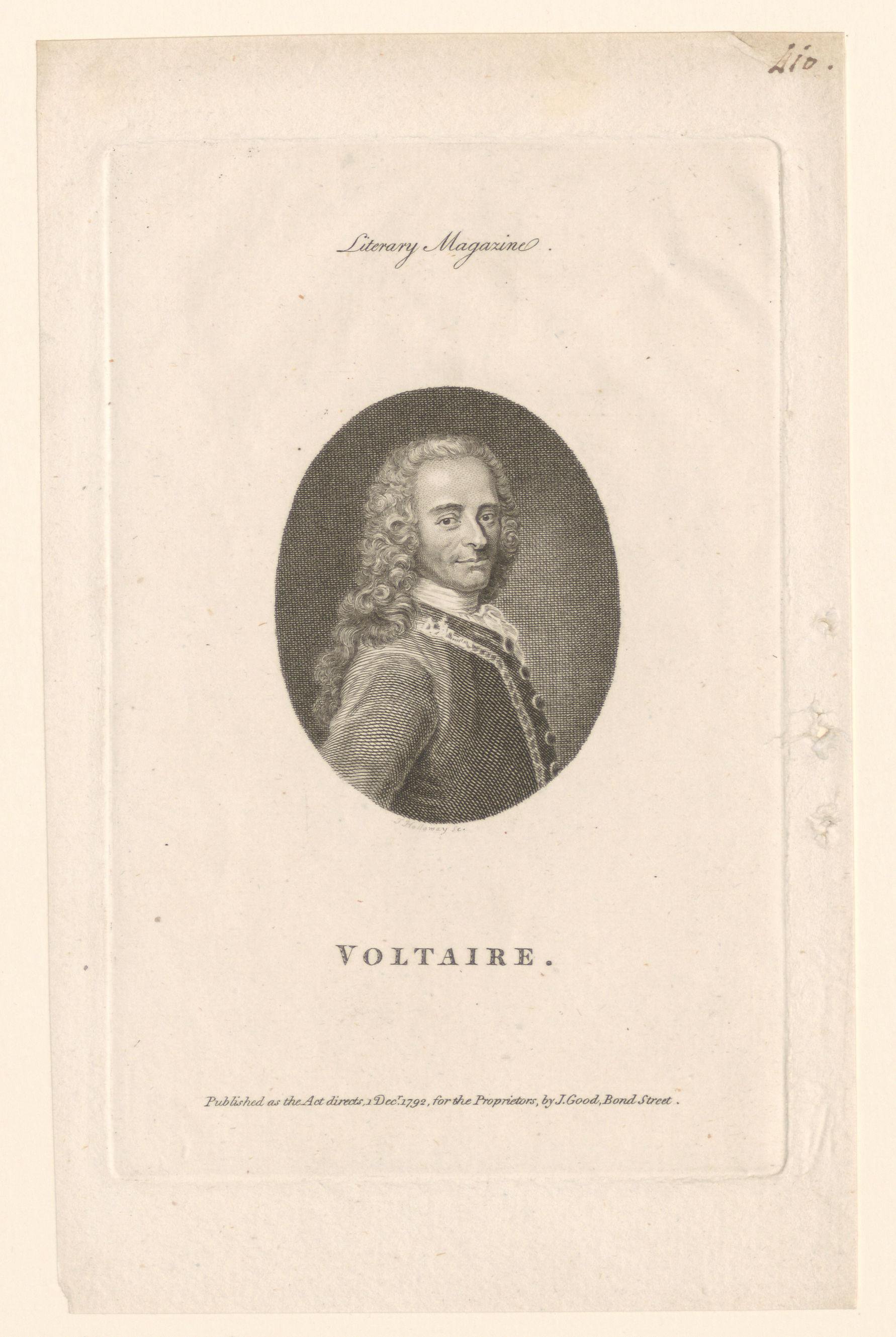 Portret van Voltaire
