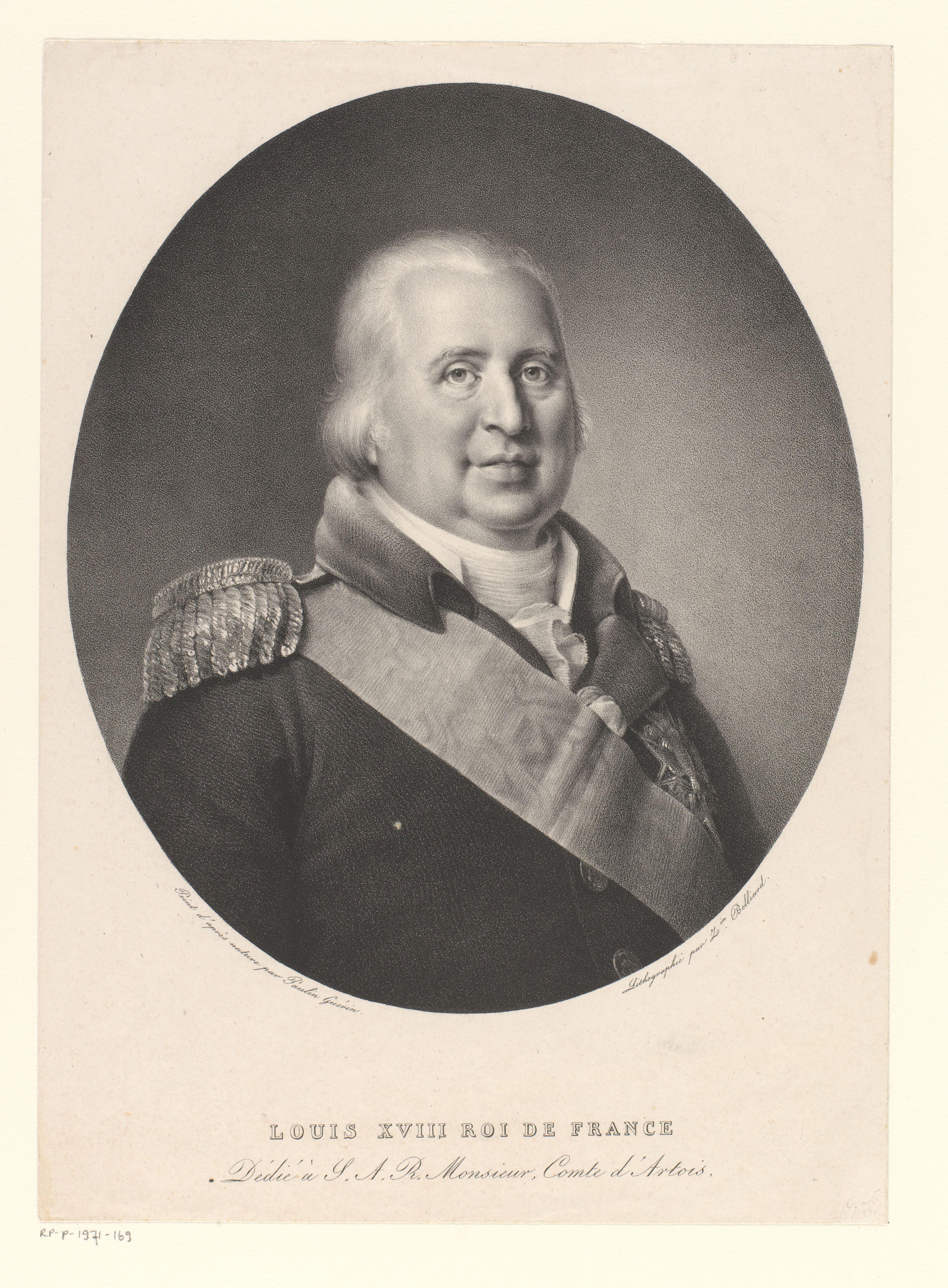 Portret van Lodewijk XVIII van Frankrijk
