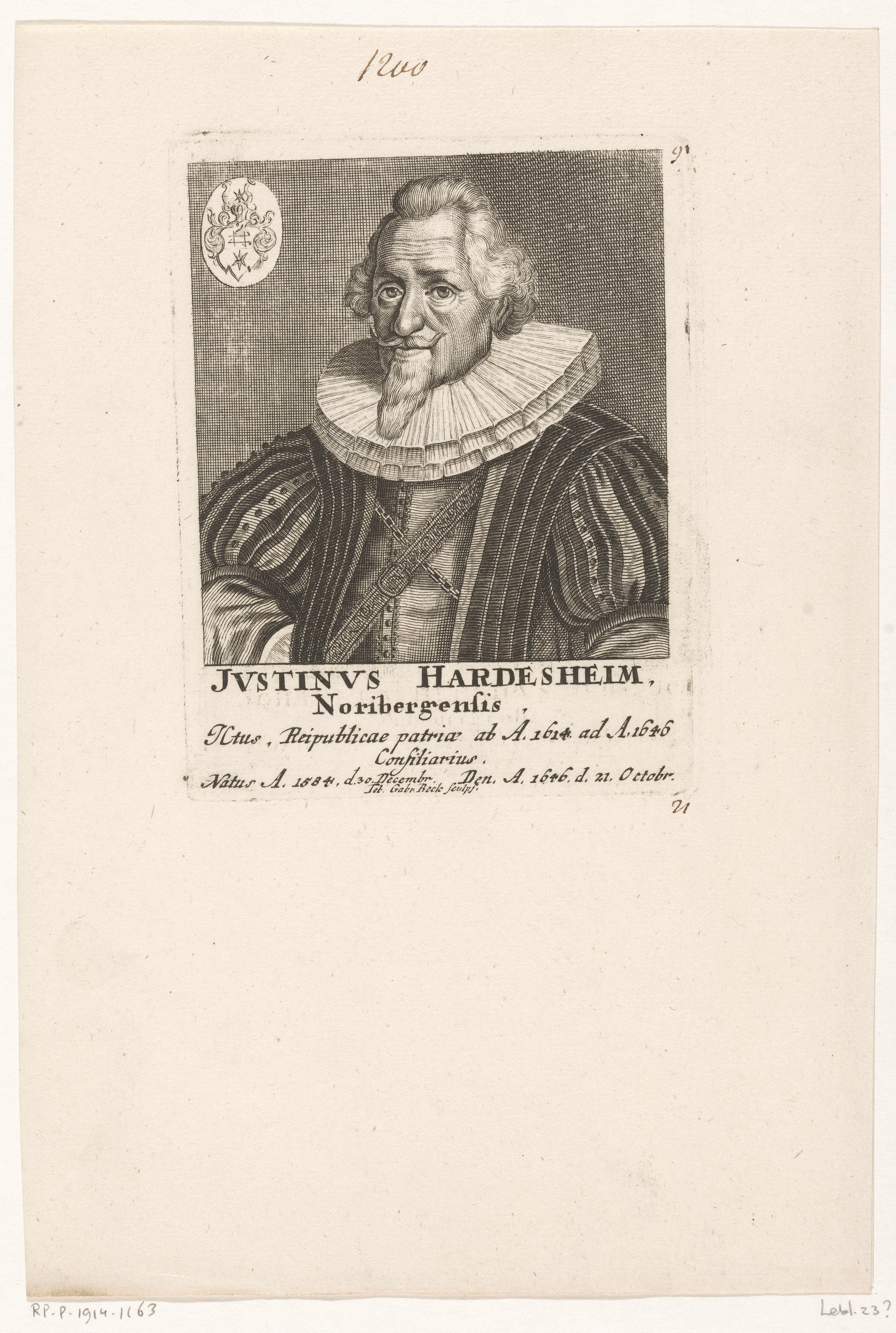 Portret van Justinus I Herdesianus