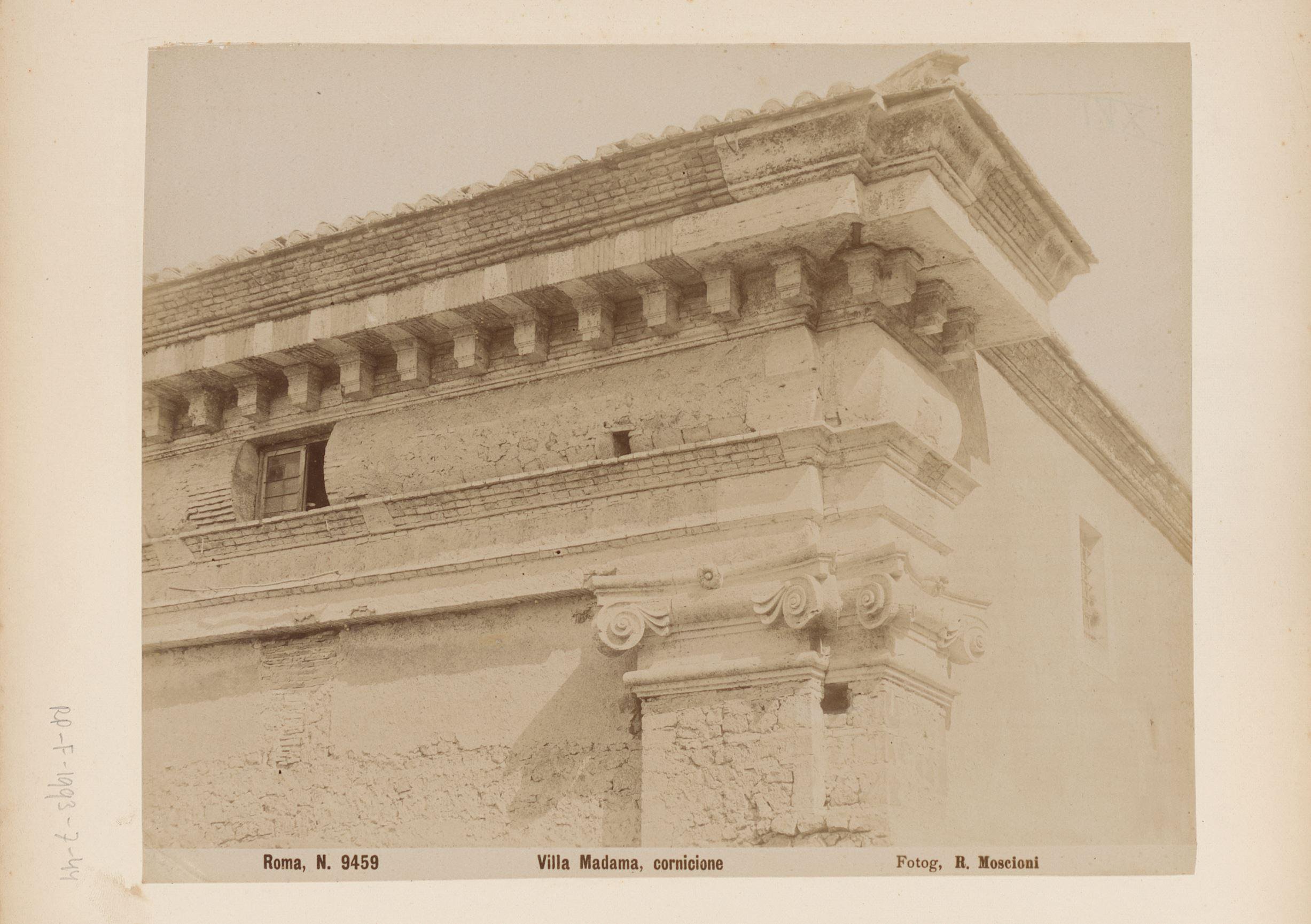 Daklijst van de Villa Madama te Rome