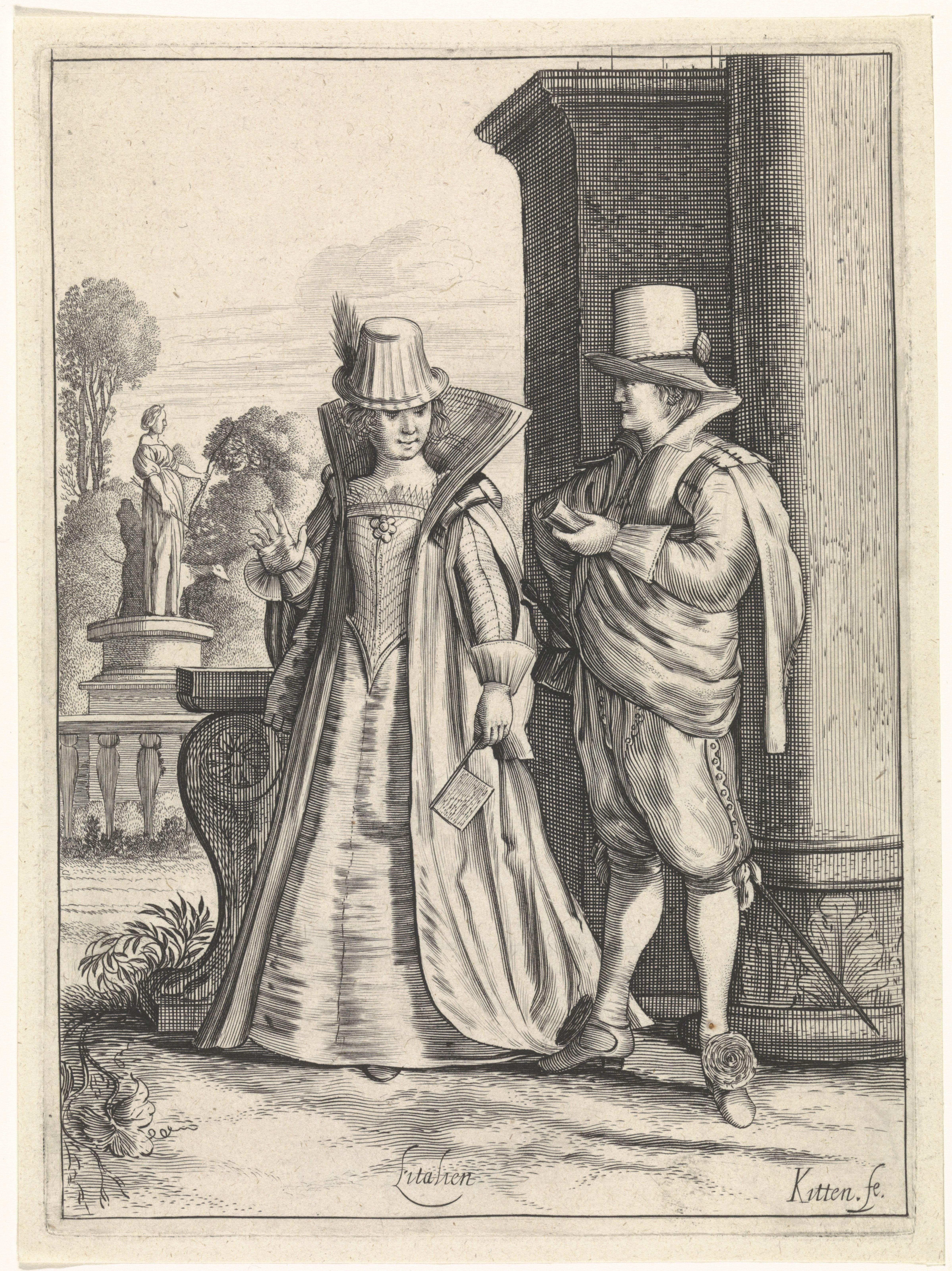 Elegant paar in Italiaanse kleding