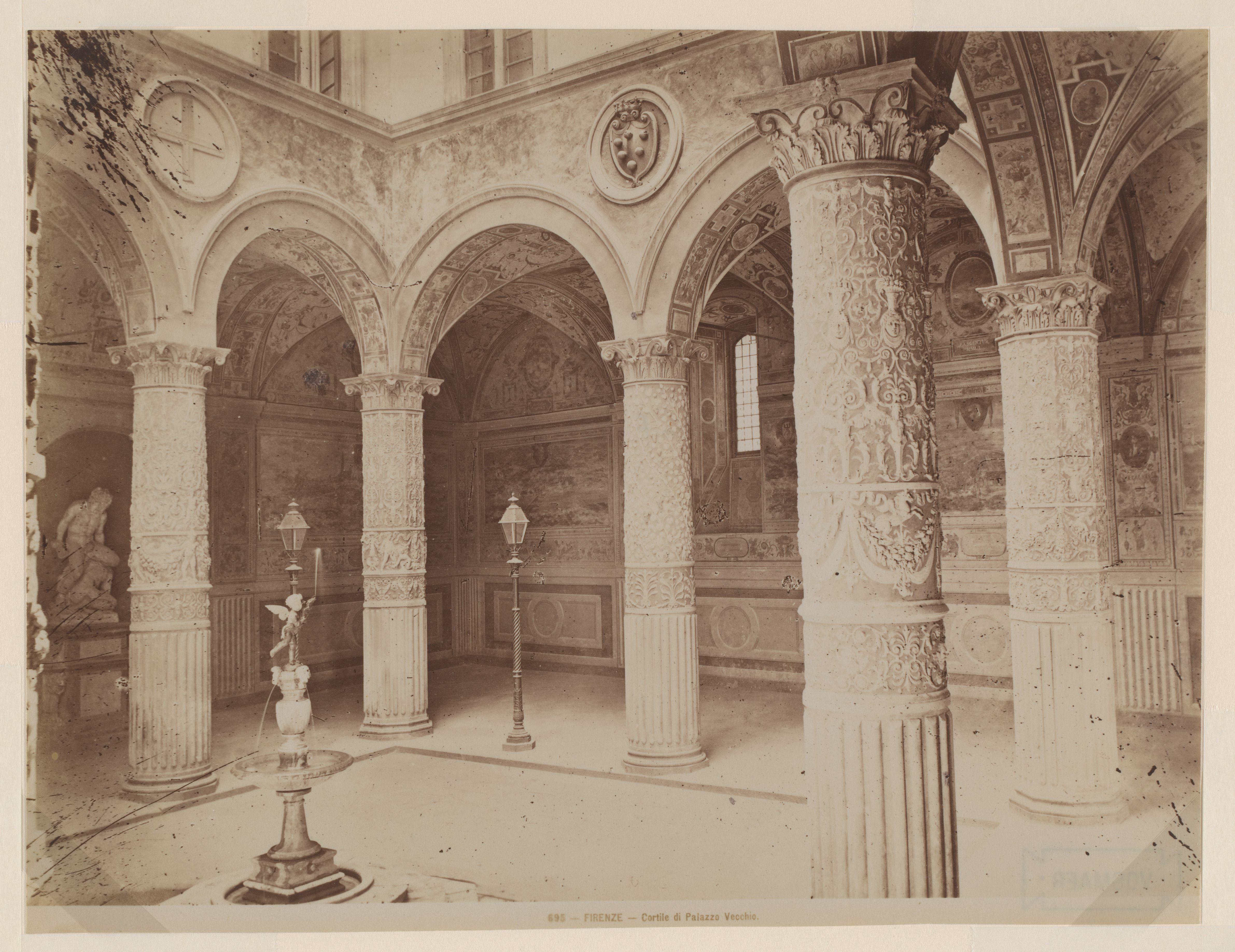 Binnenplaats van het Palazzo Vecchio te Florence, Italië