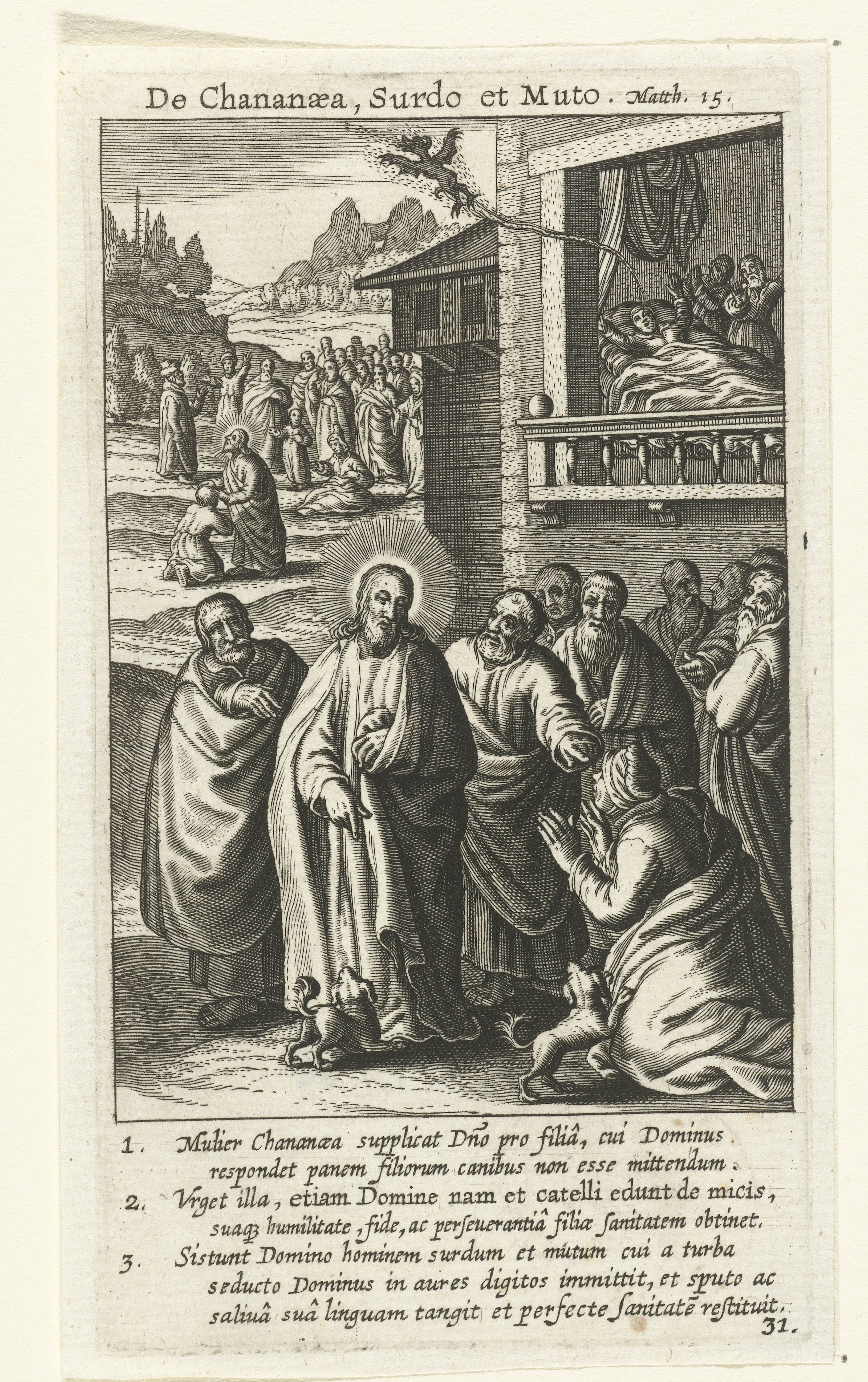 Christus geneest de dochter van een vrouw uit Kanaän