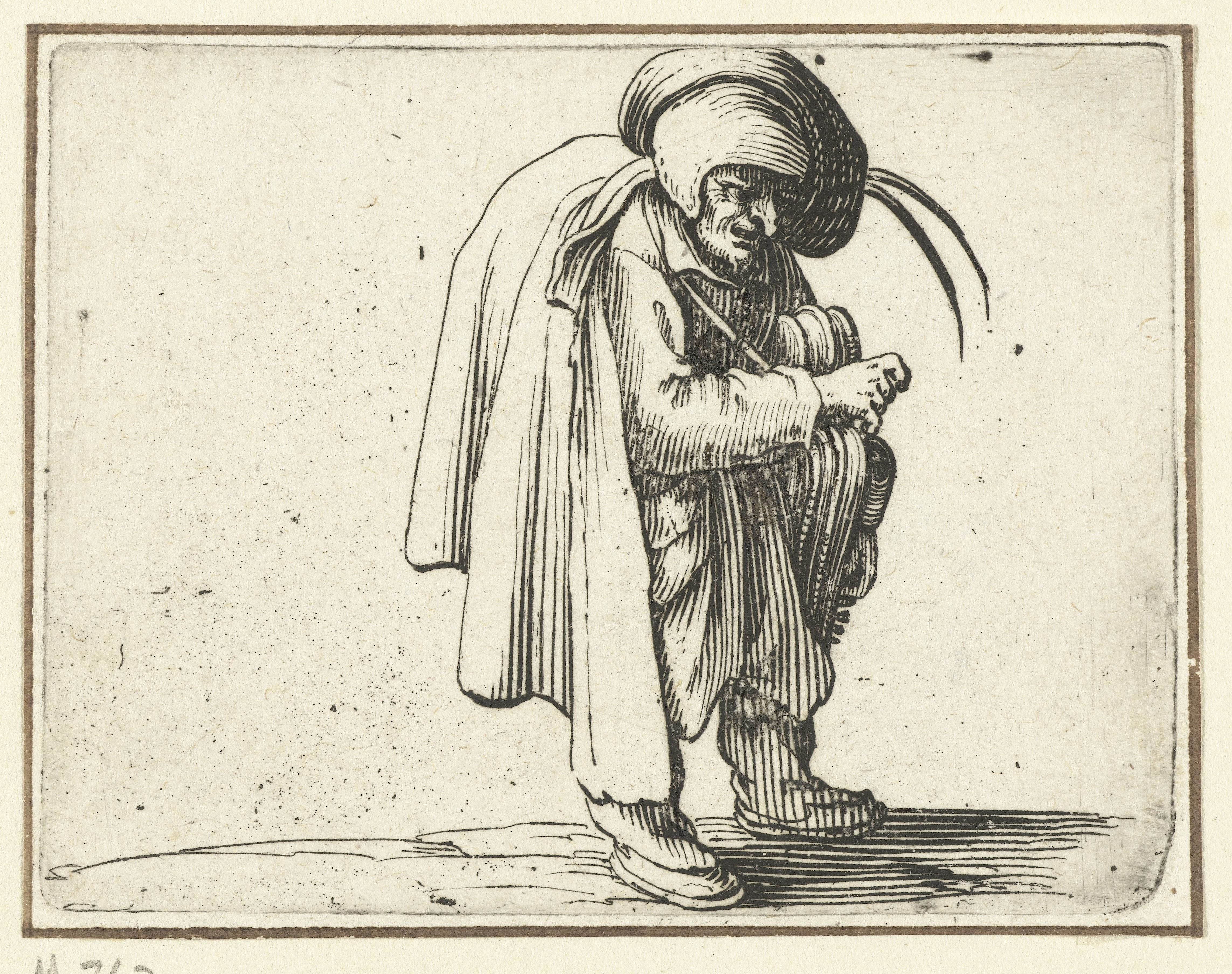Groteske figuur met draailier