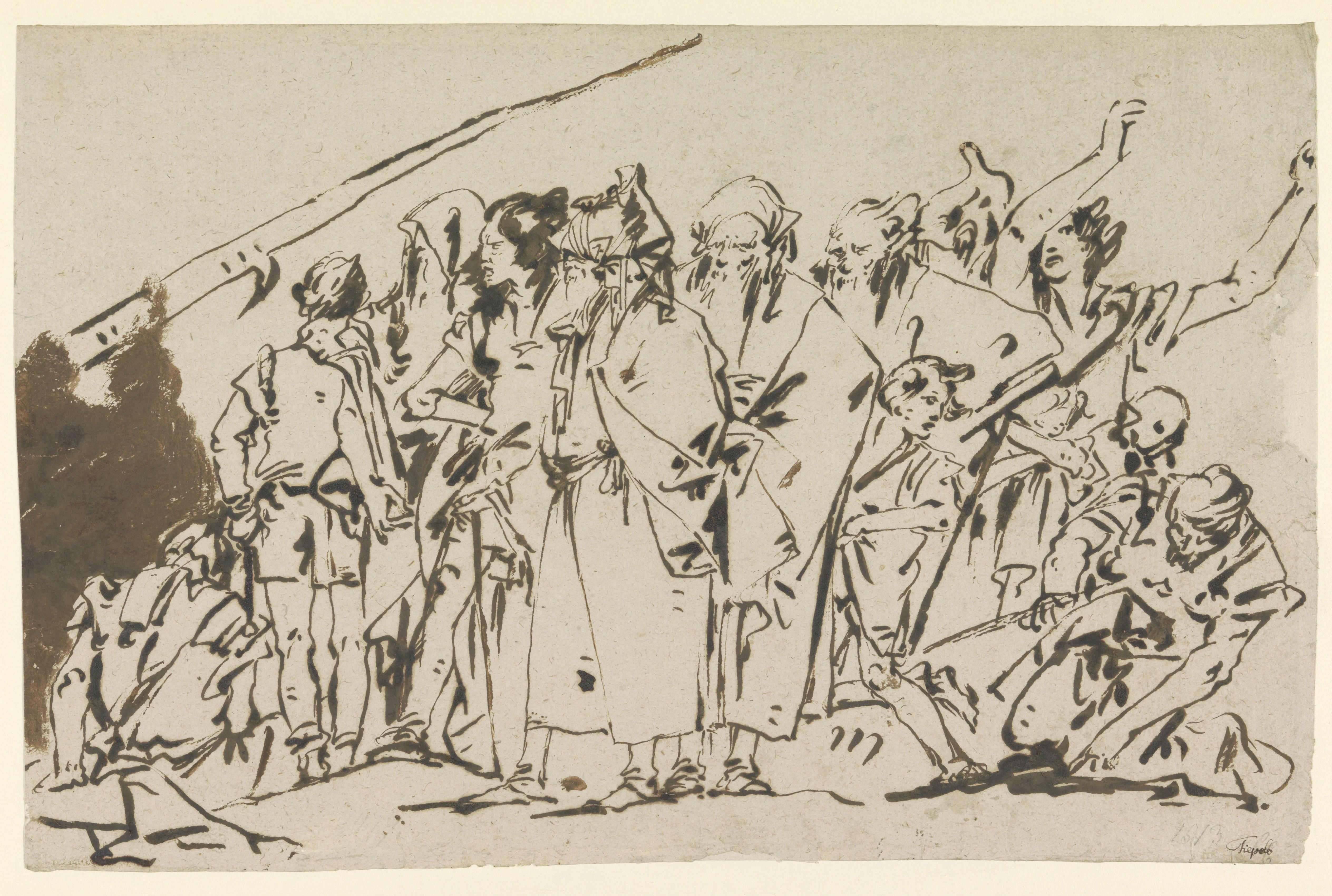 Groep Oosterlingen, soldaten en vrouwen