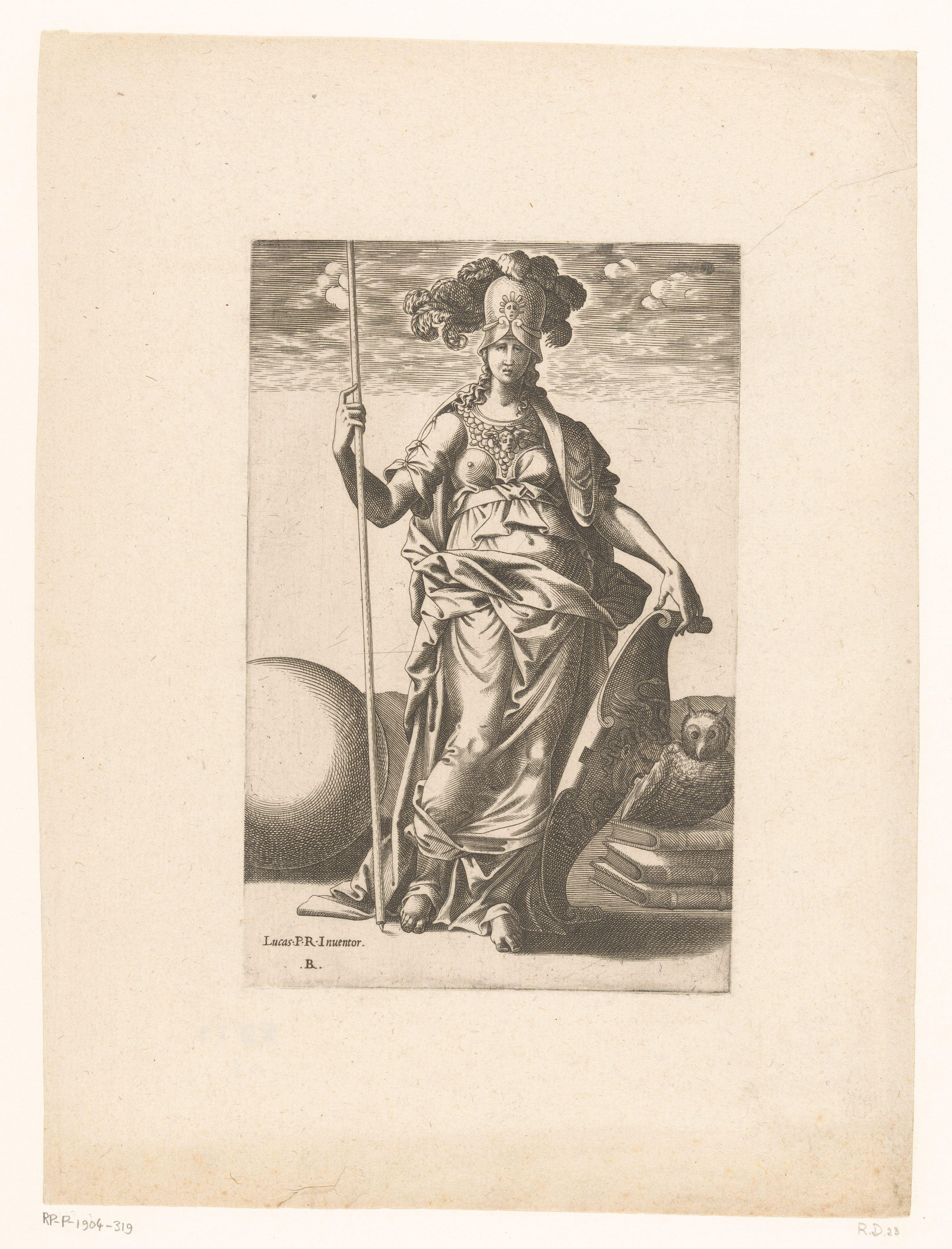 Minerva (Pallas Athena) in wapenrusting